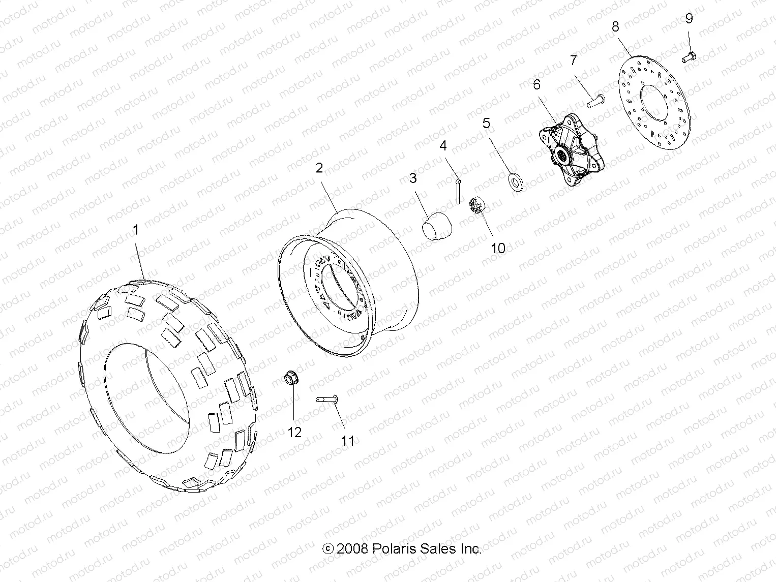 WHEELS | WHEELS, FRONT - A14CF76AA (49ATVWHEELFRT096X6)