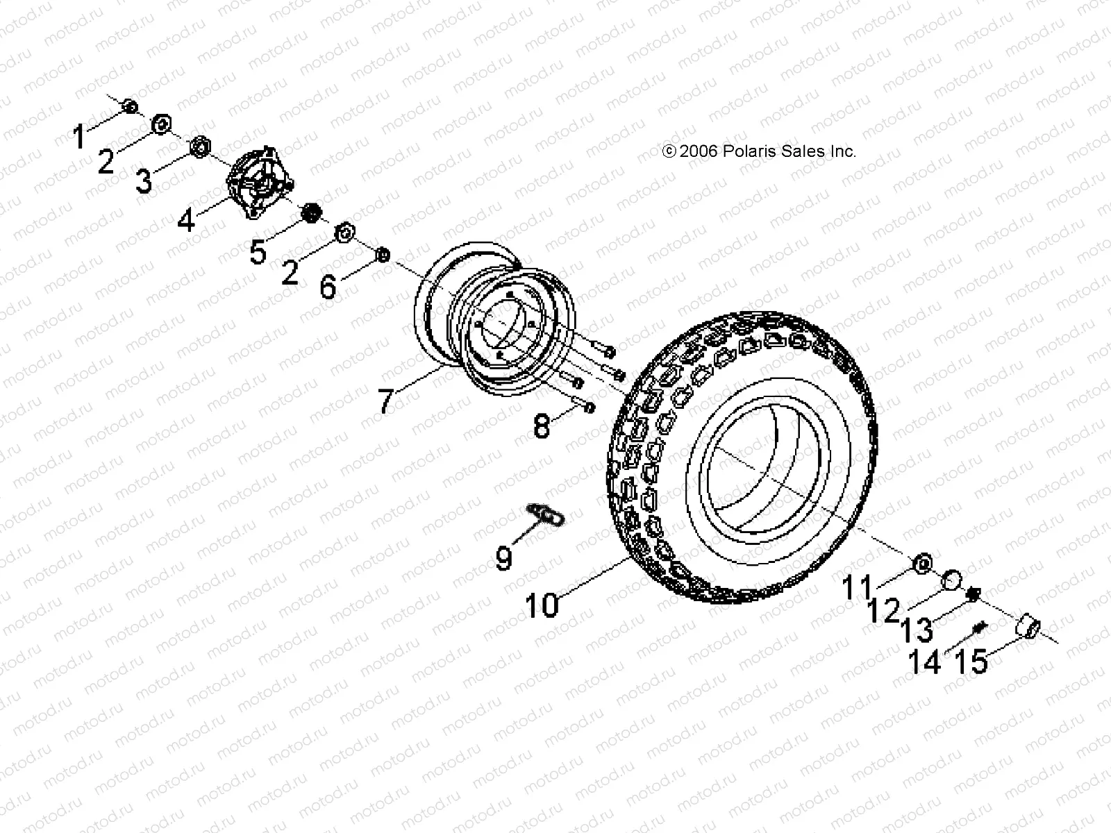 WHEELS | WHEELS, FRONT - A16YAK09AF (49ATVWHEELFRT07OTLW90)