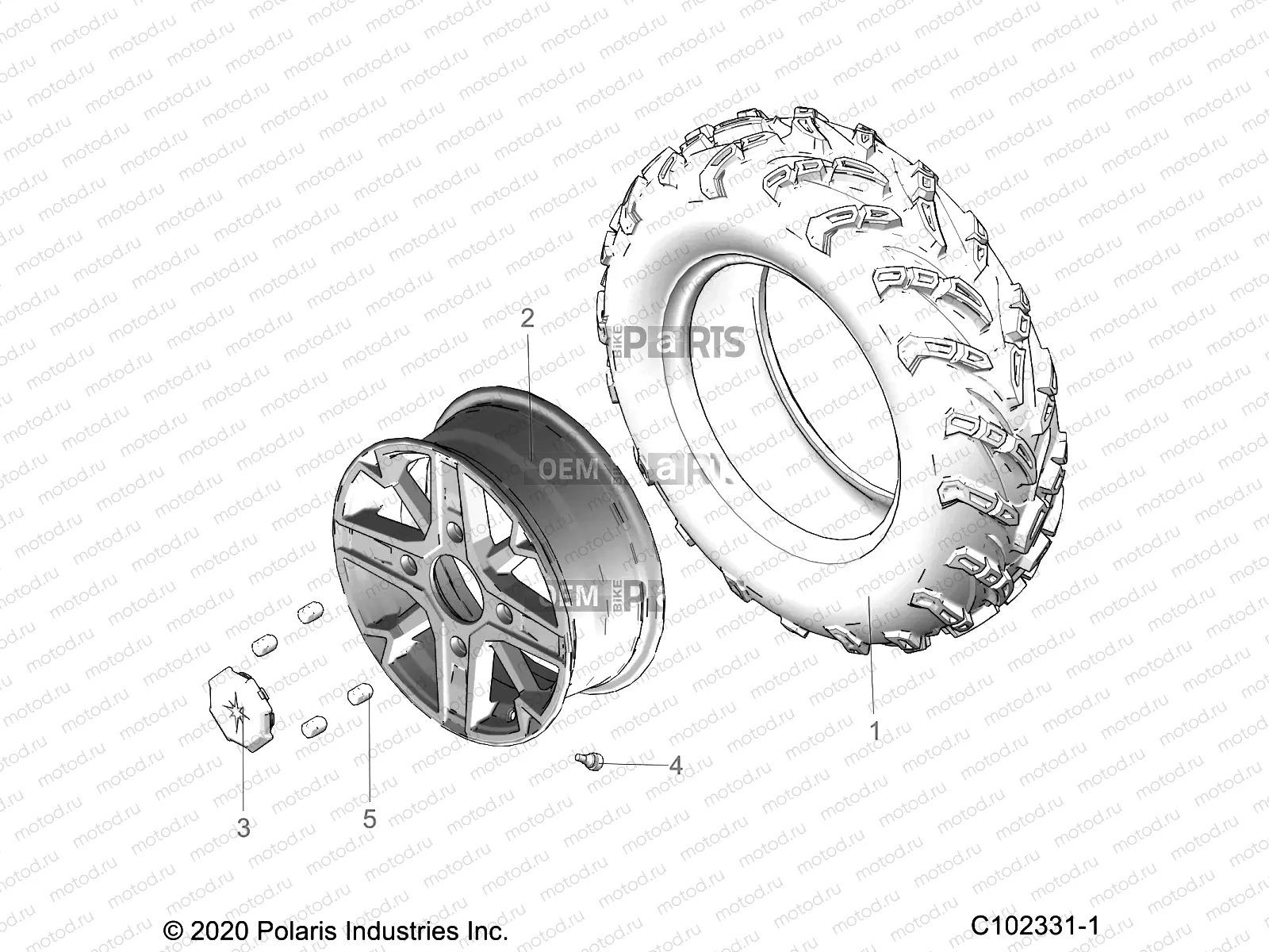 WHEELS | WHEELS, FRONT - A21SXE95AG/CAG (C102331-1)