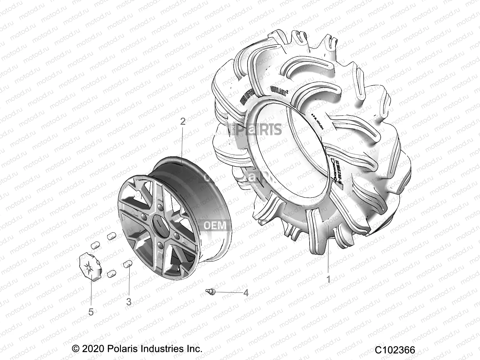 WHEELS | WHEELS, FRONT - A21SXM95AG/CAG (C102366)
