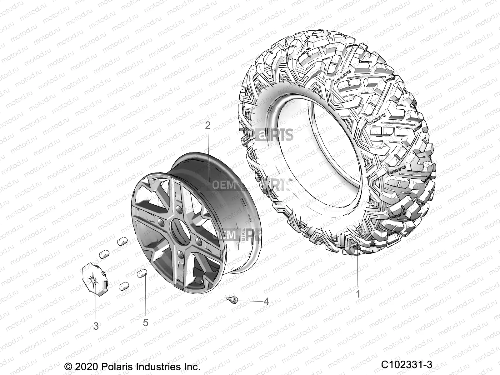 WHEELS | WHEELS, FRONT - A22SXZ95AK (C102331-3)
