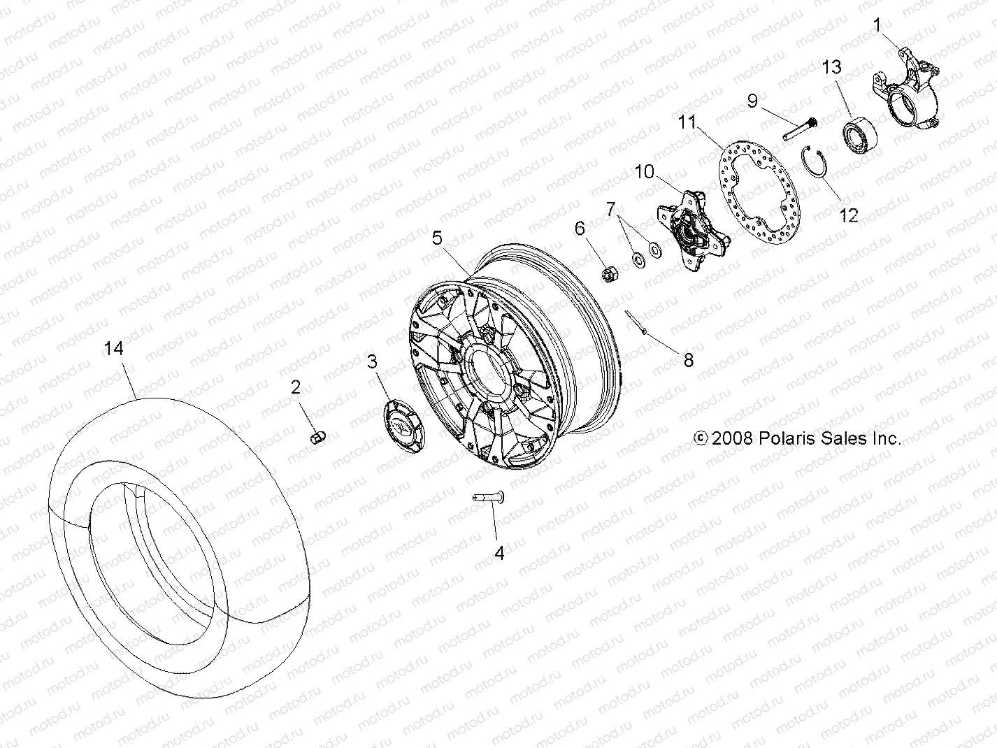 WHEELS | WHEELS, FRONT and HUB - A09ZX85FS/CFS (49ATVWHEELFRT09SPXP850I)