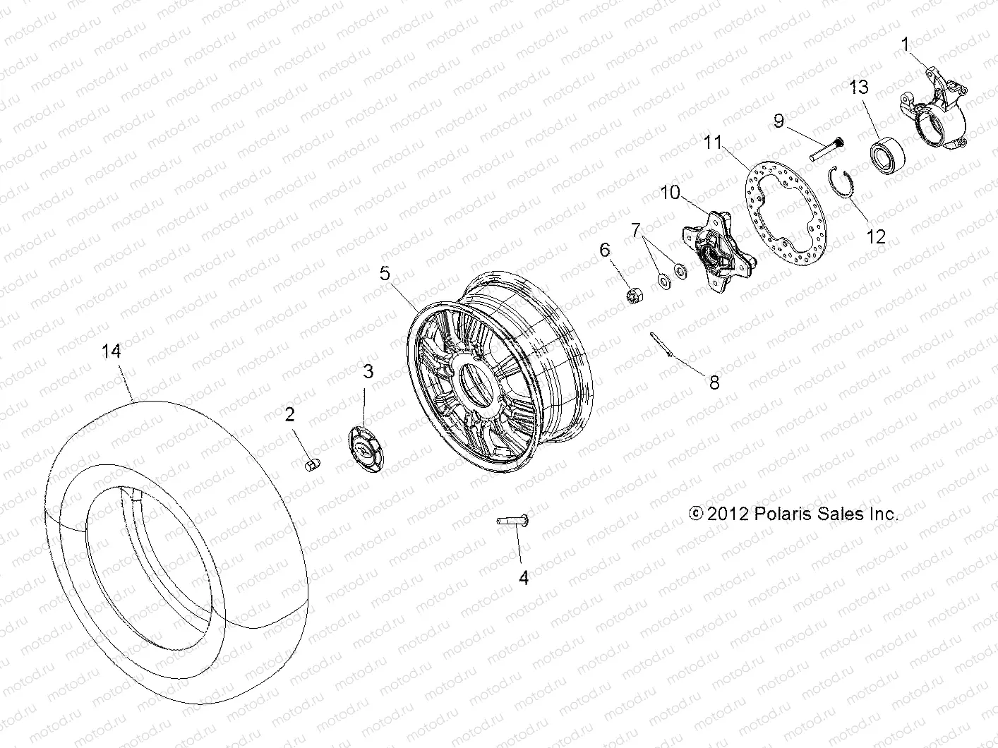 WHEELS | WHEELS, FRONT and HUB - A13GH8EAK (49ATVWHEELFRT13850SCRAM)