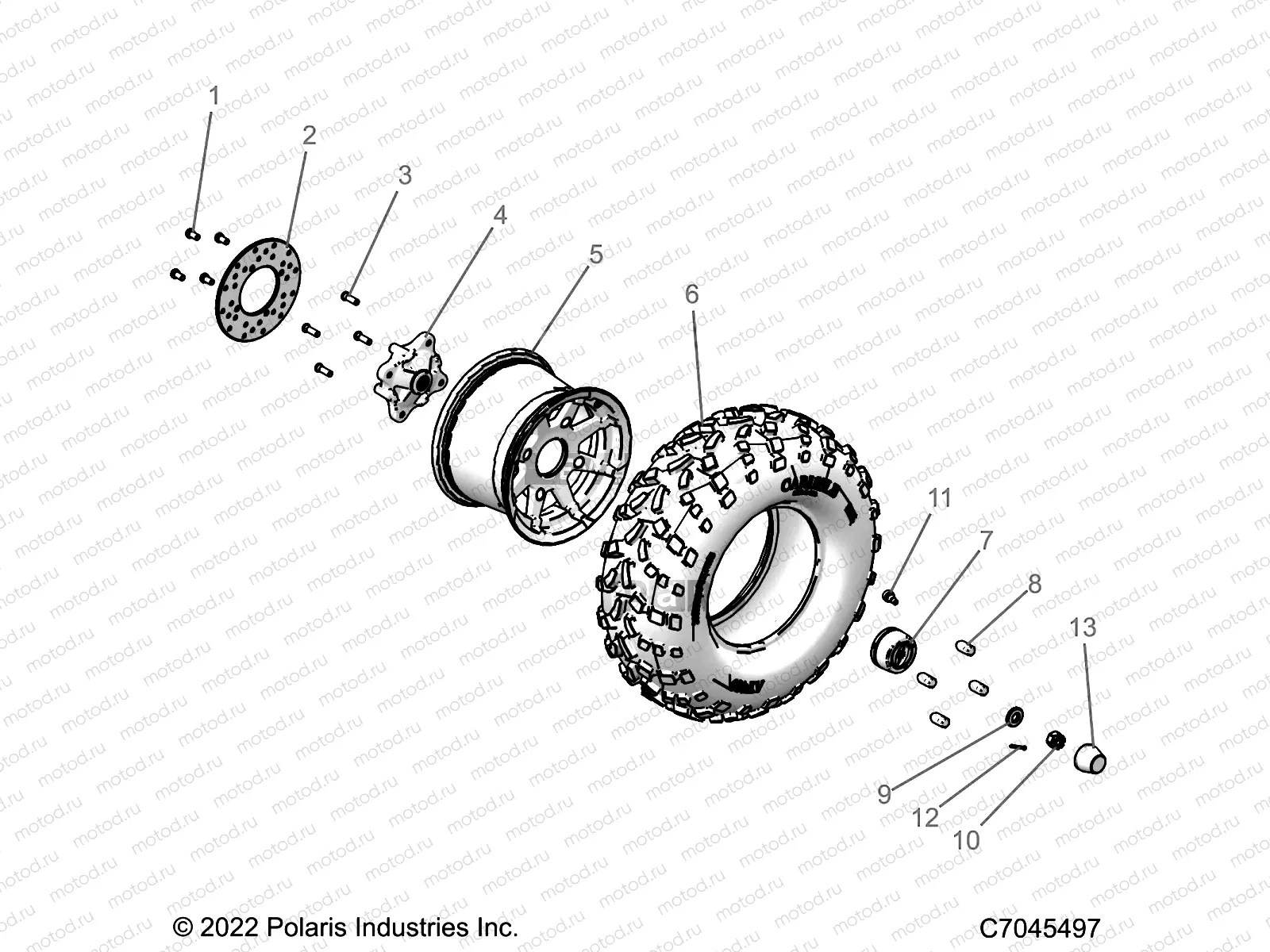 WHEELS | WHEELS, FRONT - D22M2A57B4/G57B4 (C7045497)