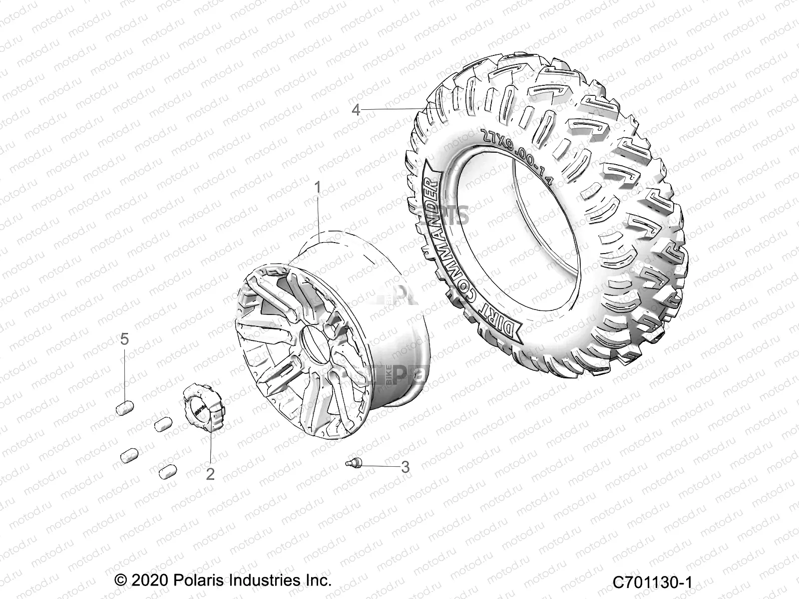 WHEELS | WHEELS, FRONT - G20G4D99AS/BS (C701130-1)