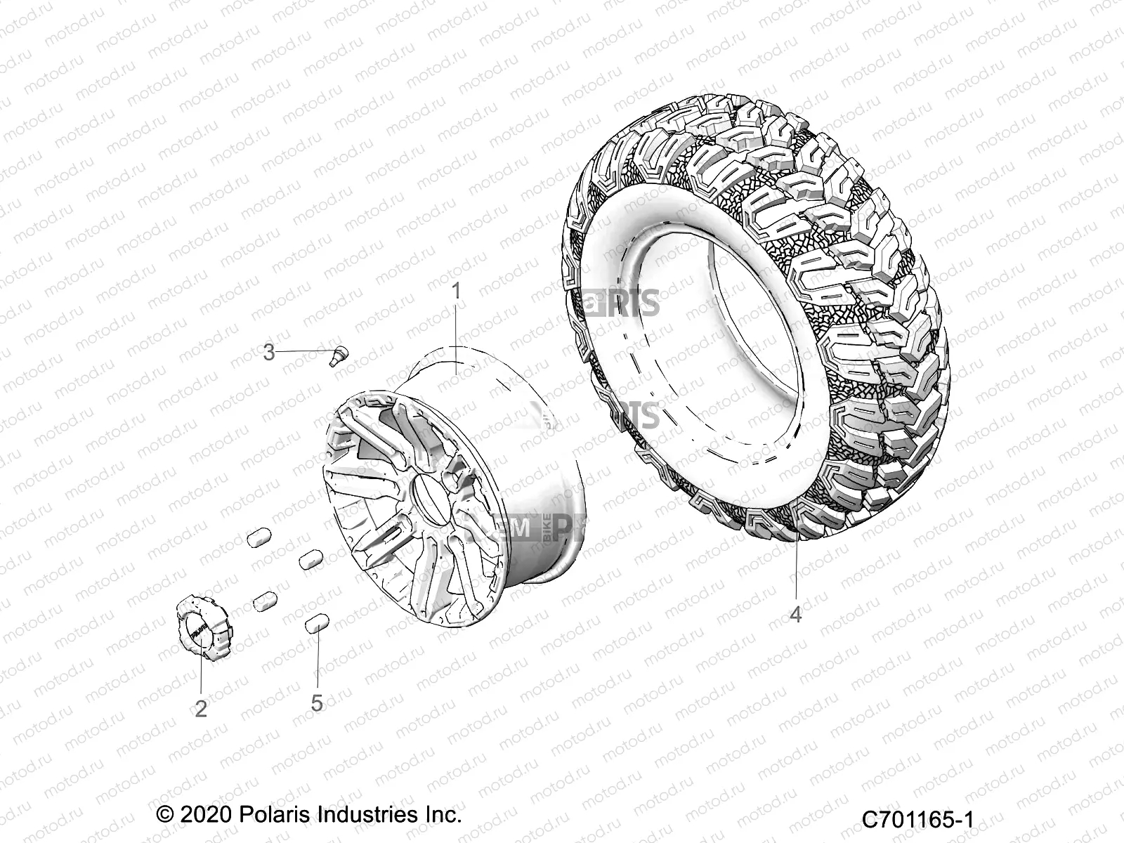 WHEELS | WHEELS, FRONT - G22GAB99CP/FP (C701165-1)
