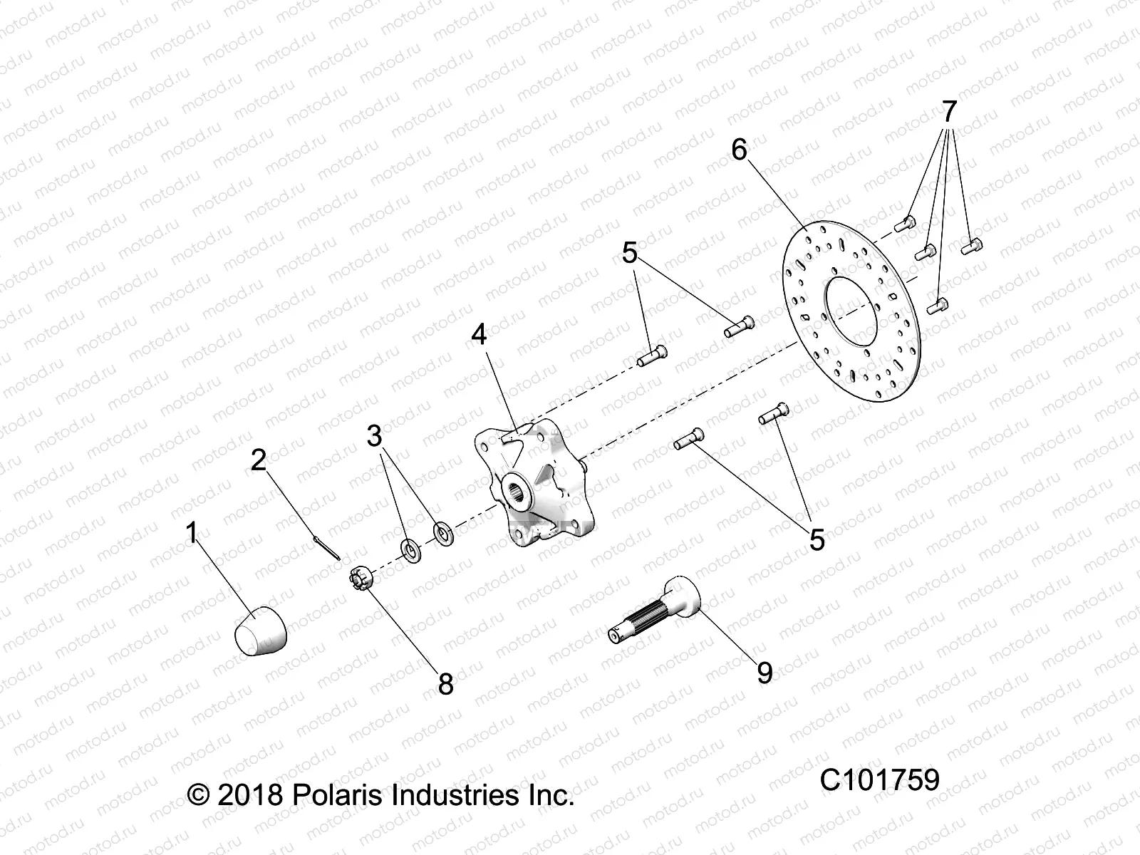 WHEELS | WHEELS, FRONT HUB and BRAKE DISC - A19SAA50D5
