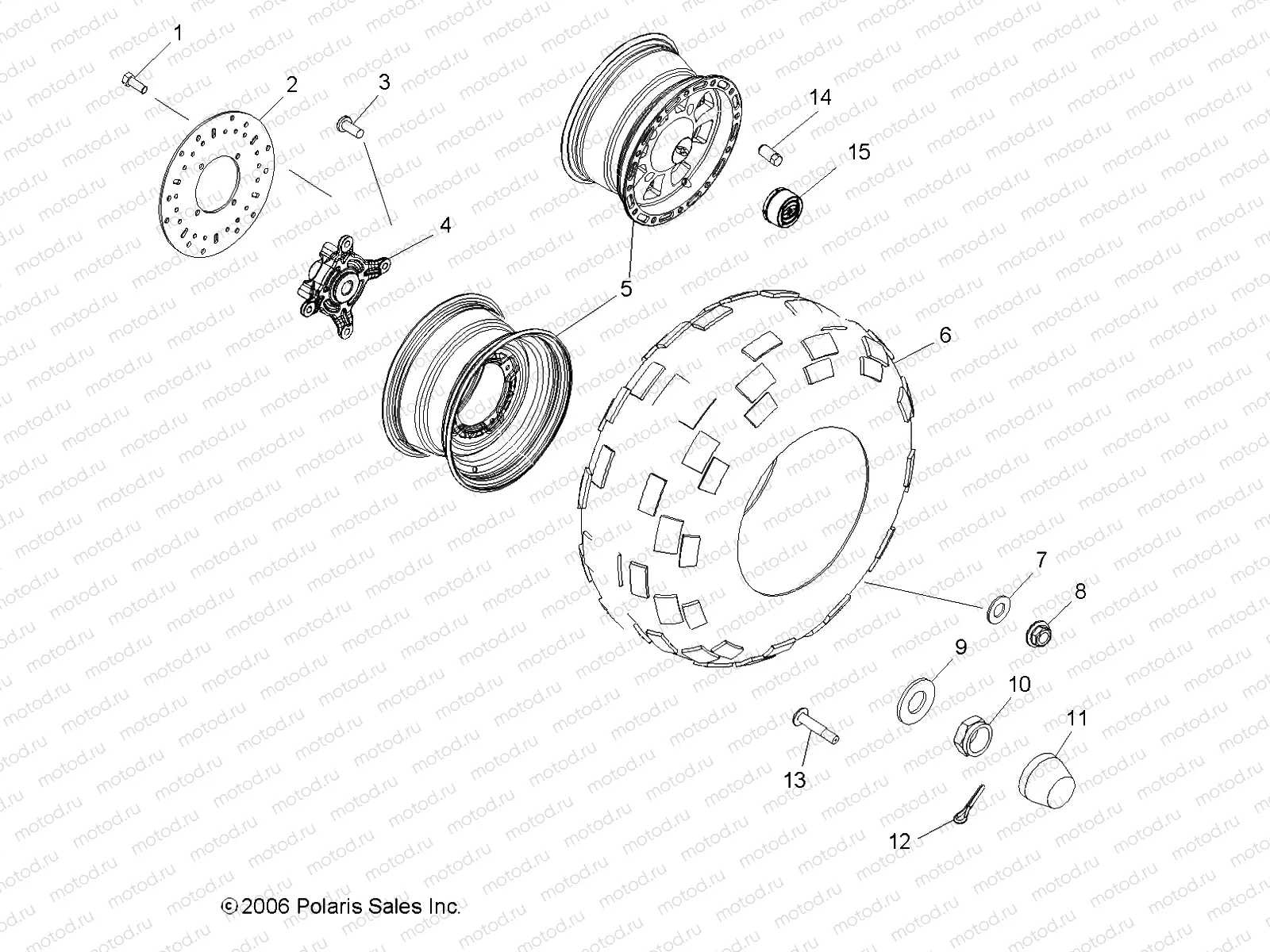 WHEELS | WHEELS, FRONT -  R08WH68AG/AH/AK/AR (49RGRWHEELFRT077004X4)