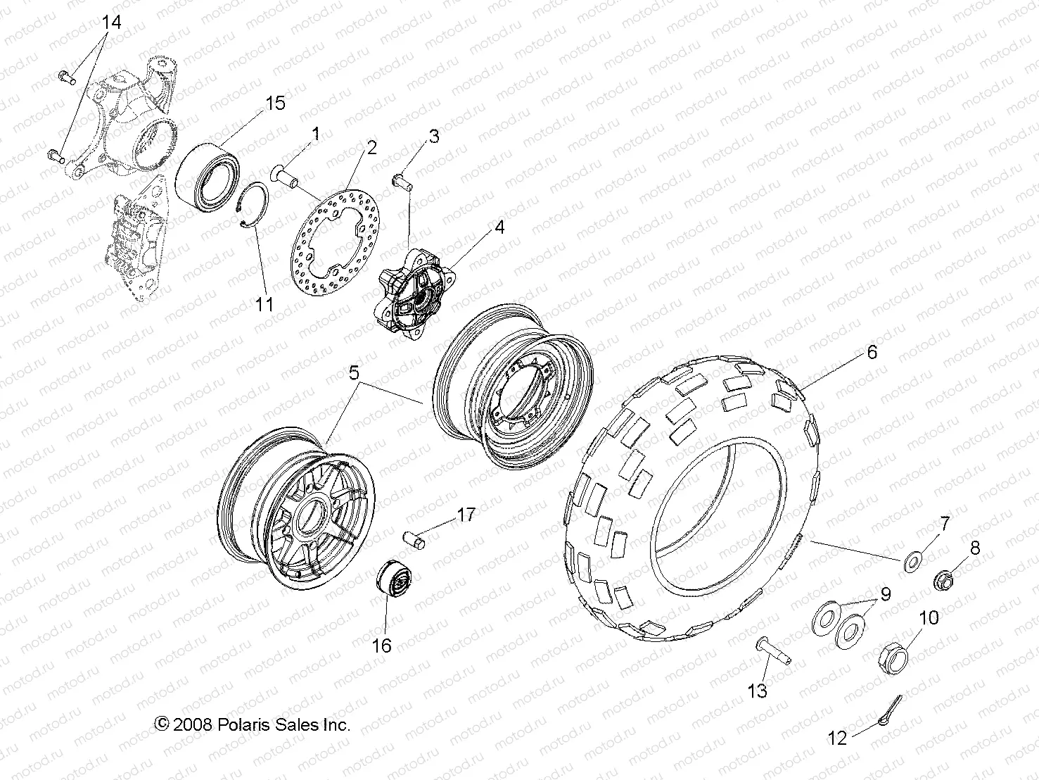 WHEELS | WHEELS, FRONT - R09HH68/HY68 ALL OPTIONS (49RGRWHEELFRT09700)