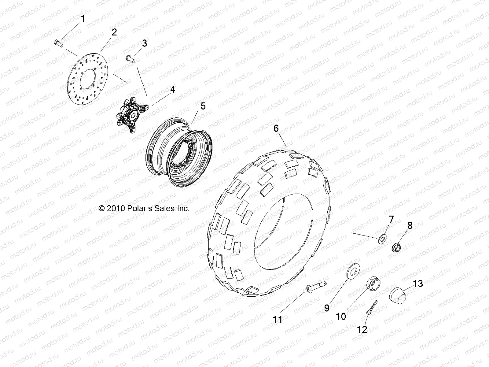 WHEELS | WHEELS, FRONT - R13RH45AG (49RGRWHEELFRT11500EFI)