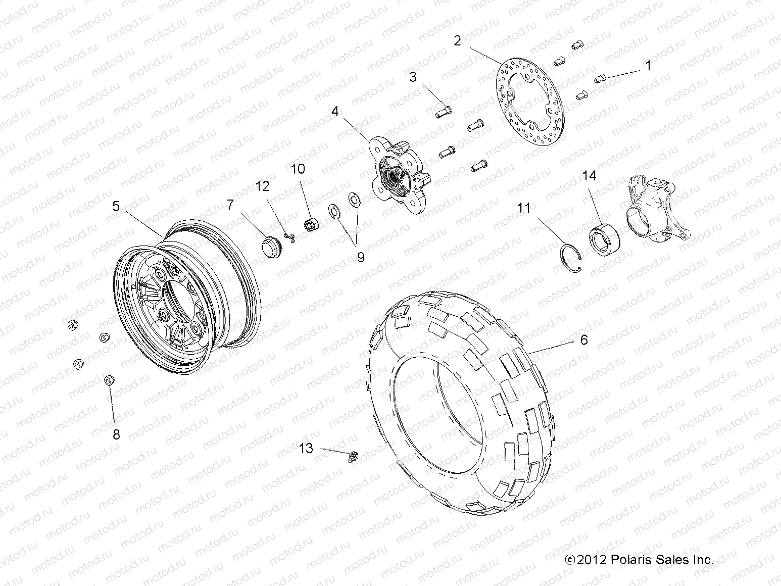WHEELS | WHEELS, FRONT - R13UH88AC/AG/AR/UH9EAB/EAR (49RGRWHEELFRT13900XP)