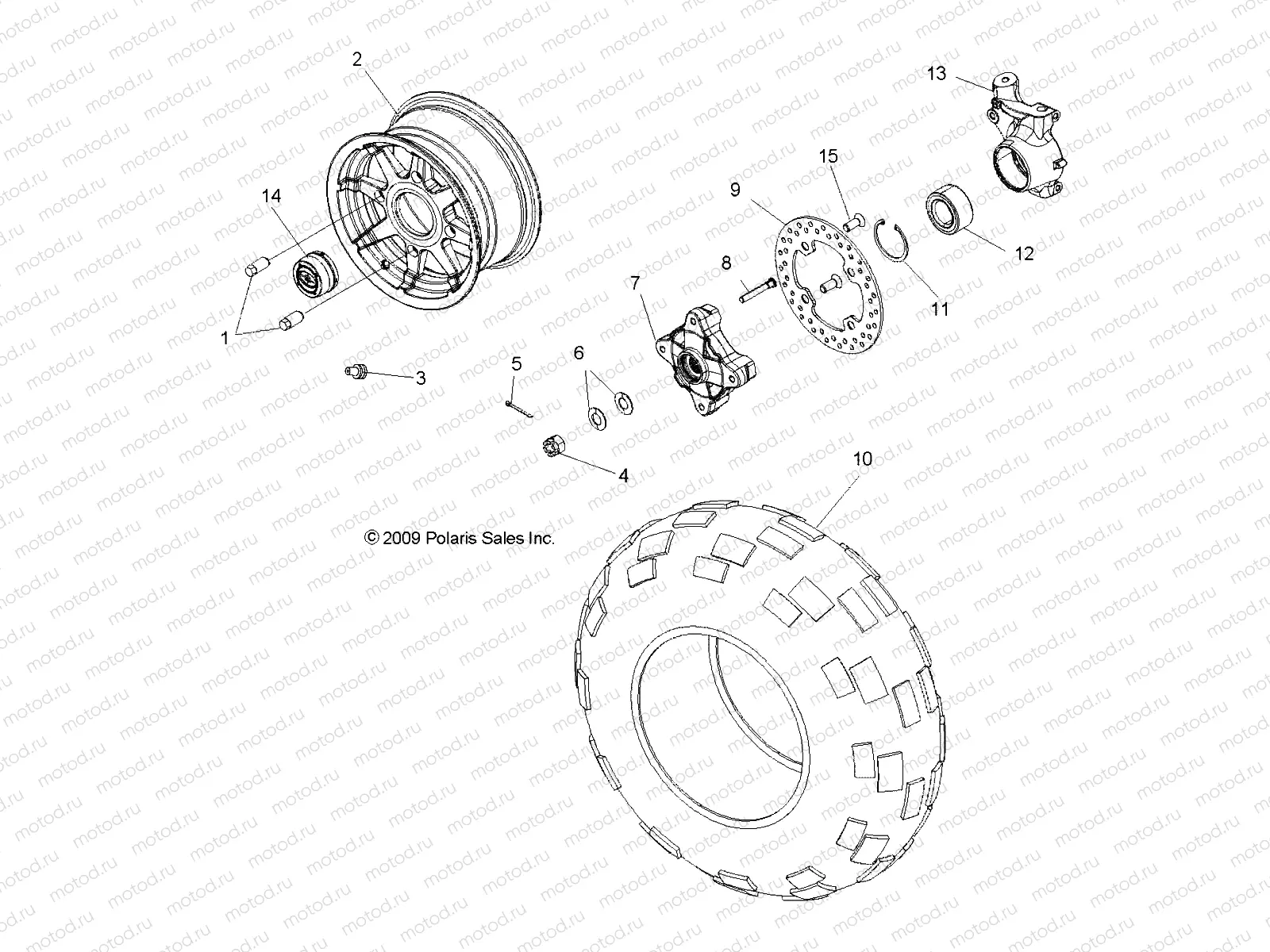 WHEELS | WHEELS, FRONT - R13XE76AD/EAI (49RGRWHEELFRT10RZRS4)