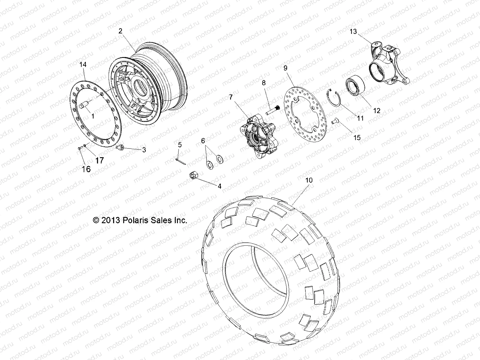 WHEELS | WHEELS, FRONT - R13XT9EAL (49RGRWHEELFRT13JAGX)