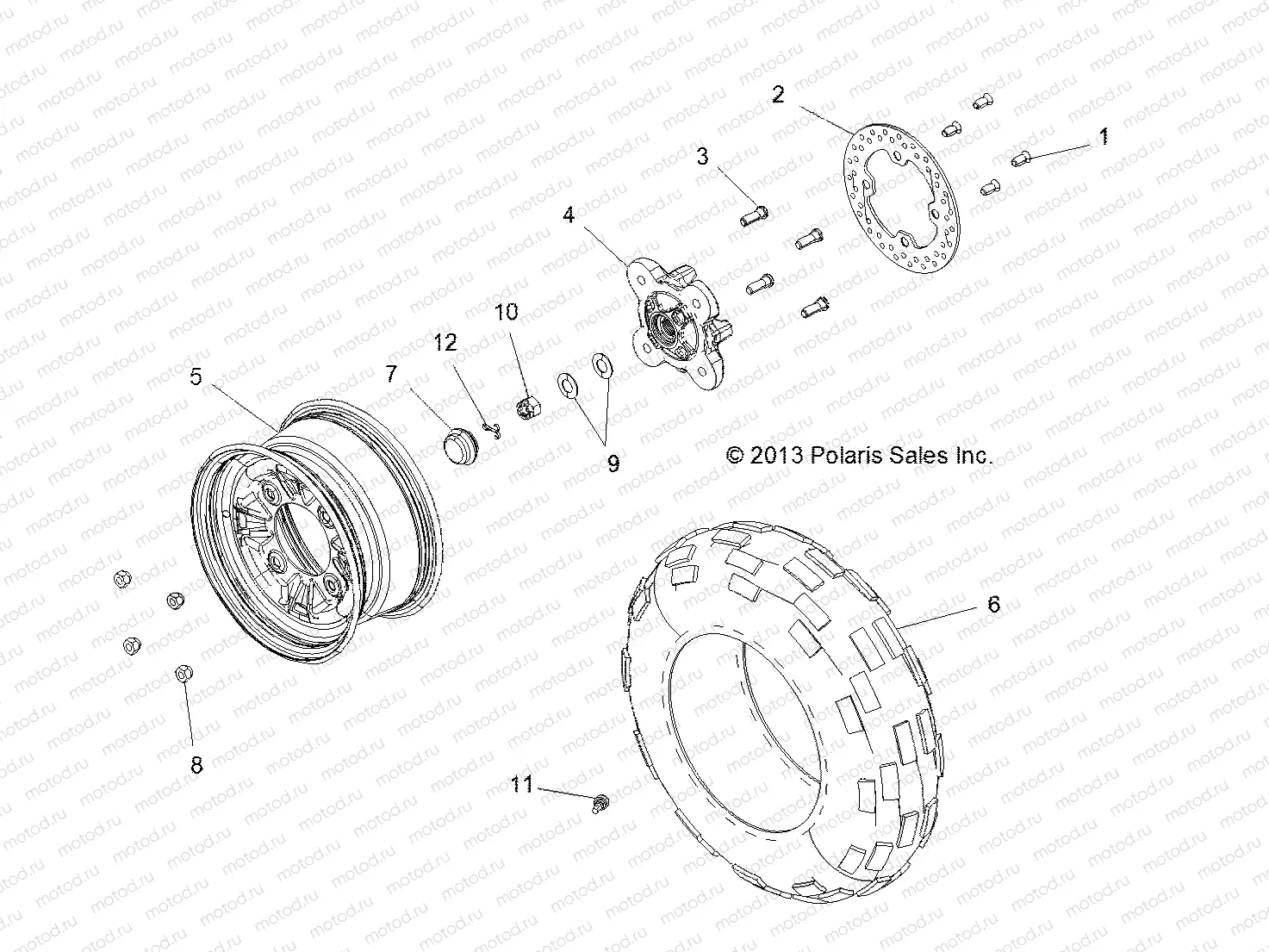 WHEELS | WHEELS, FRONT - R151DPD1AA/2D (49BRUTUSWHEEL13)