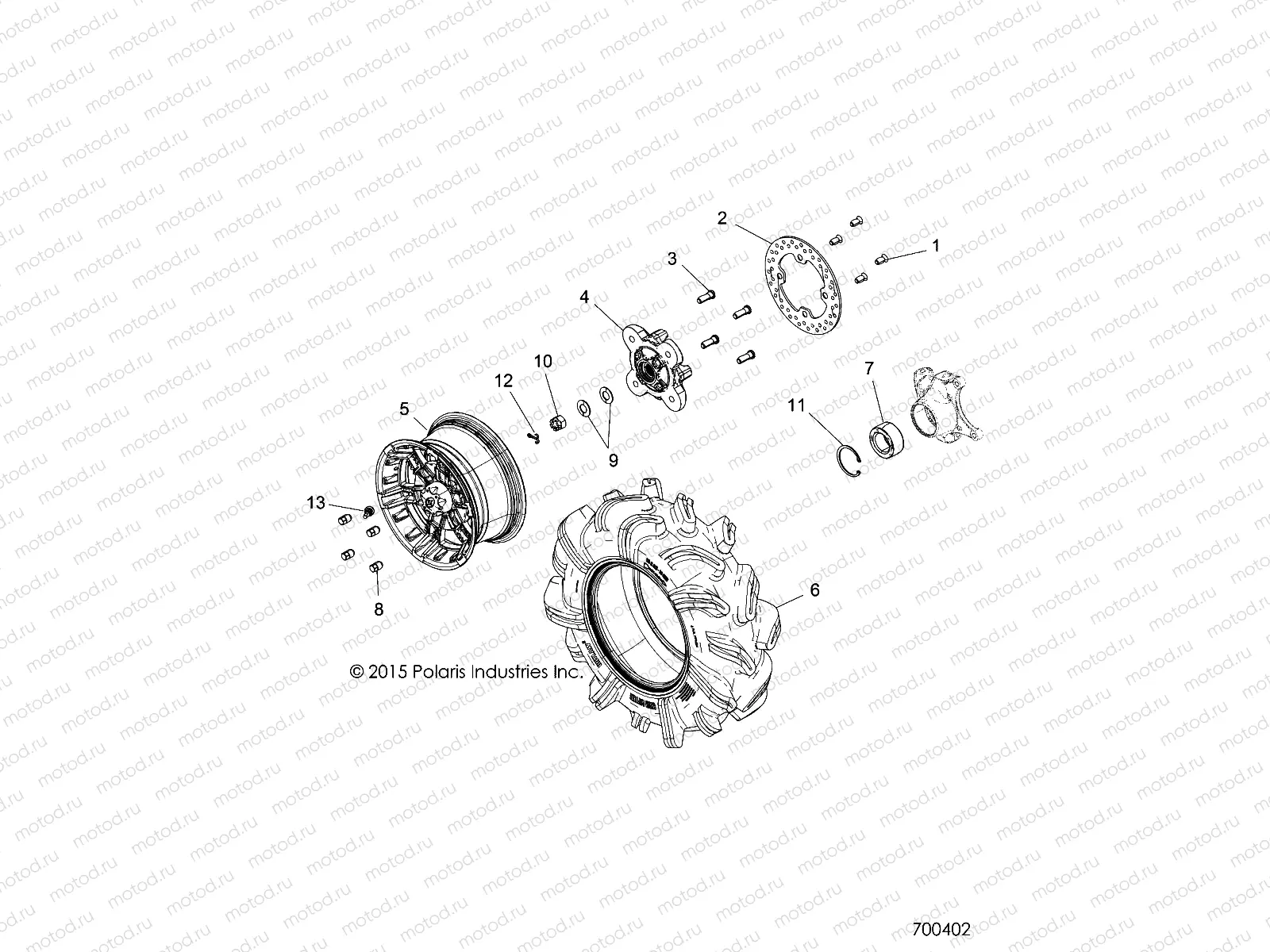 WHEELS | WHEELS, FRONT - R17RTM99AM/BM (700402)
