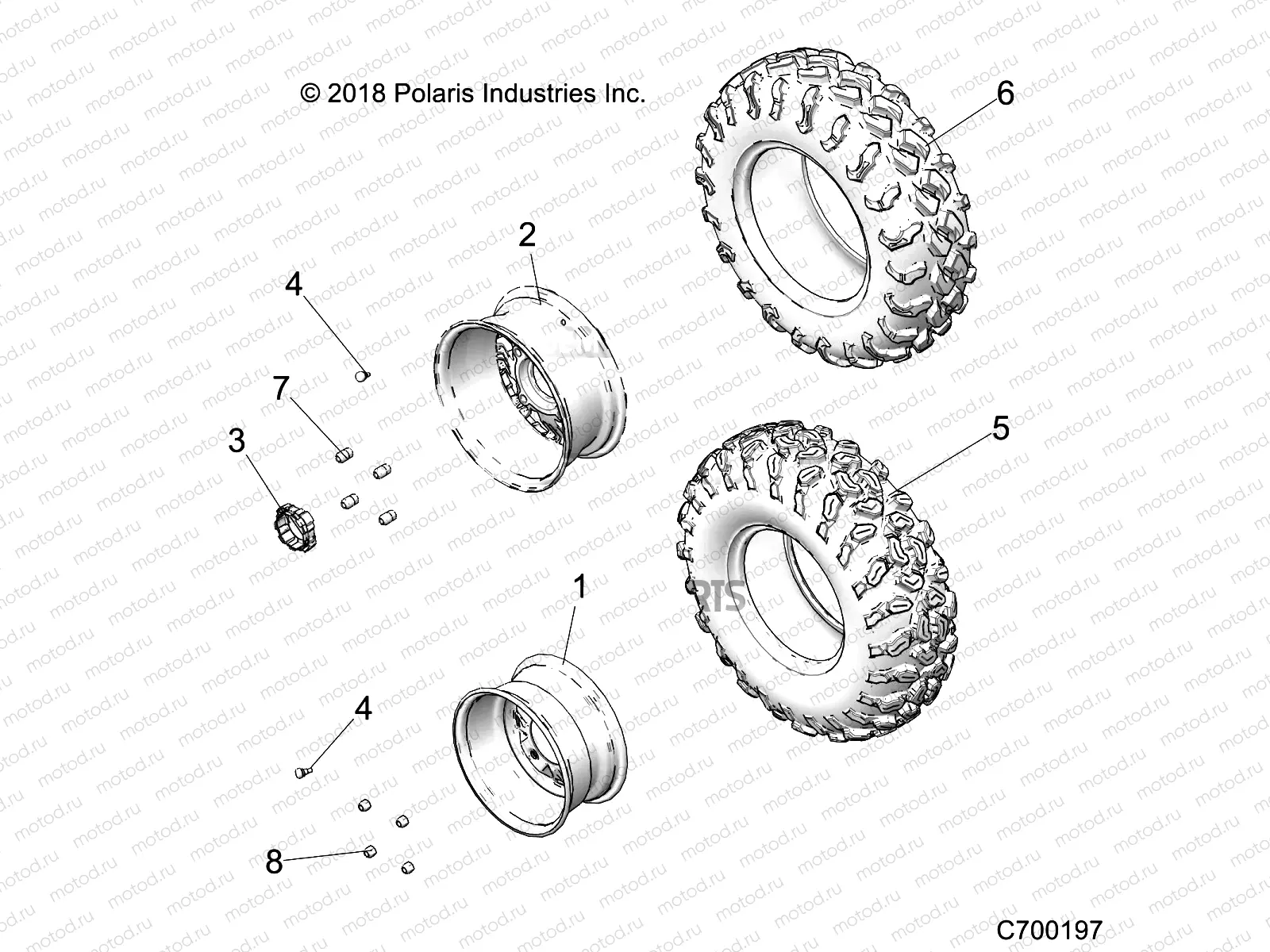 WHEELS | WHEELS, FRONT - R18RGE99BM/BB/B7/KBS/UB9/UBG (C700197)