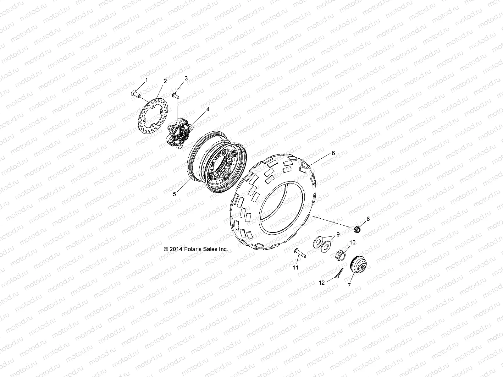 WHEELS | WHEELS, FRONT - R18RVA99A9/B9 (49RGRWHEELFRT15CREW)