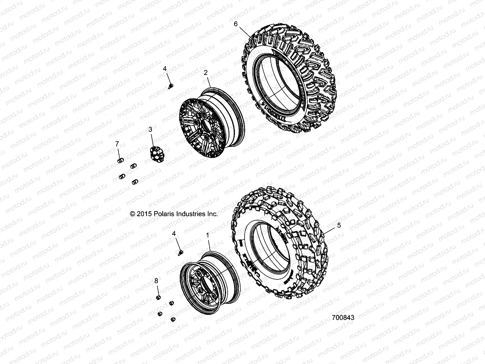 WHEELS | WHEELS, FRONT - R19RGE99A2/EAR/EBR/UAF/UBF/UAM/UBM/UA9/UB9/UAL/UBL/KAK/KBK (700843)