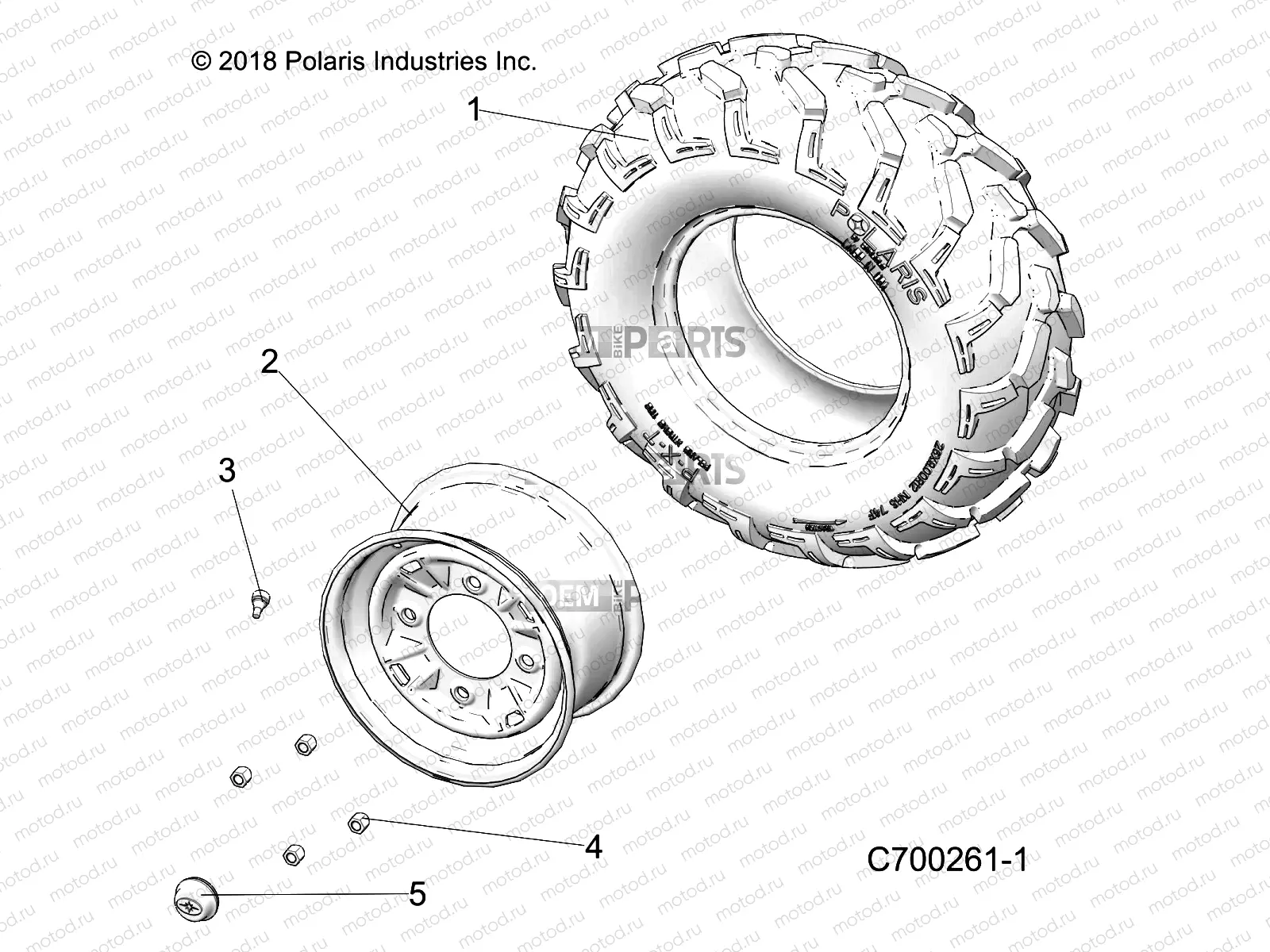 WHEELS | WHEELS, FRONT - R19RRE99A1/B1 (C700261-1)