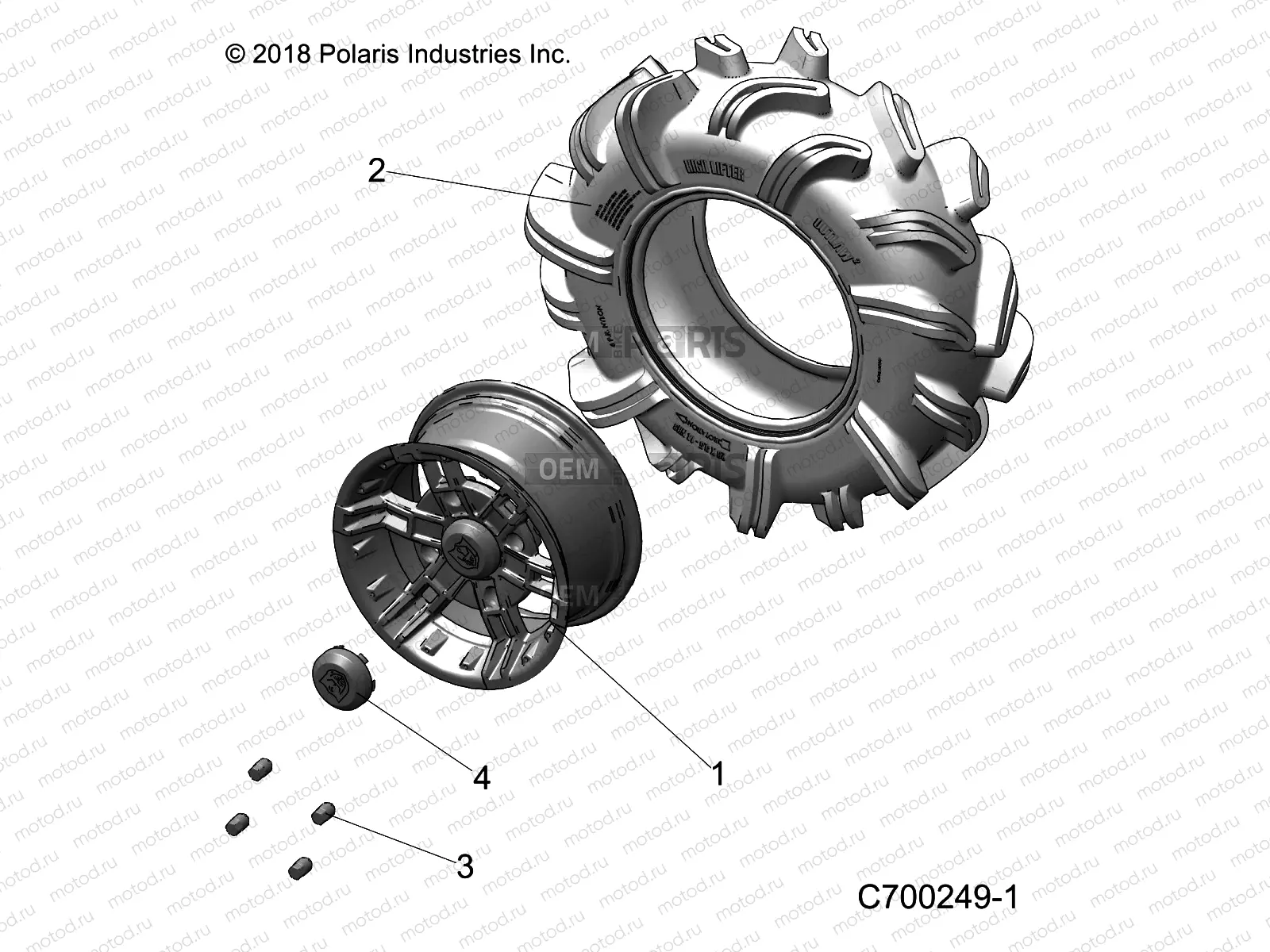 WHEELS | WHEELS, FRONT - R20RRM99AL (C700249-1)