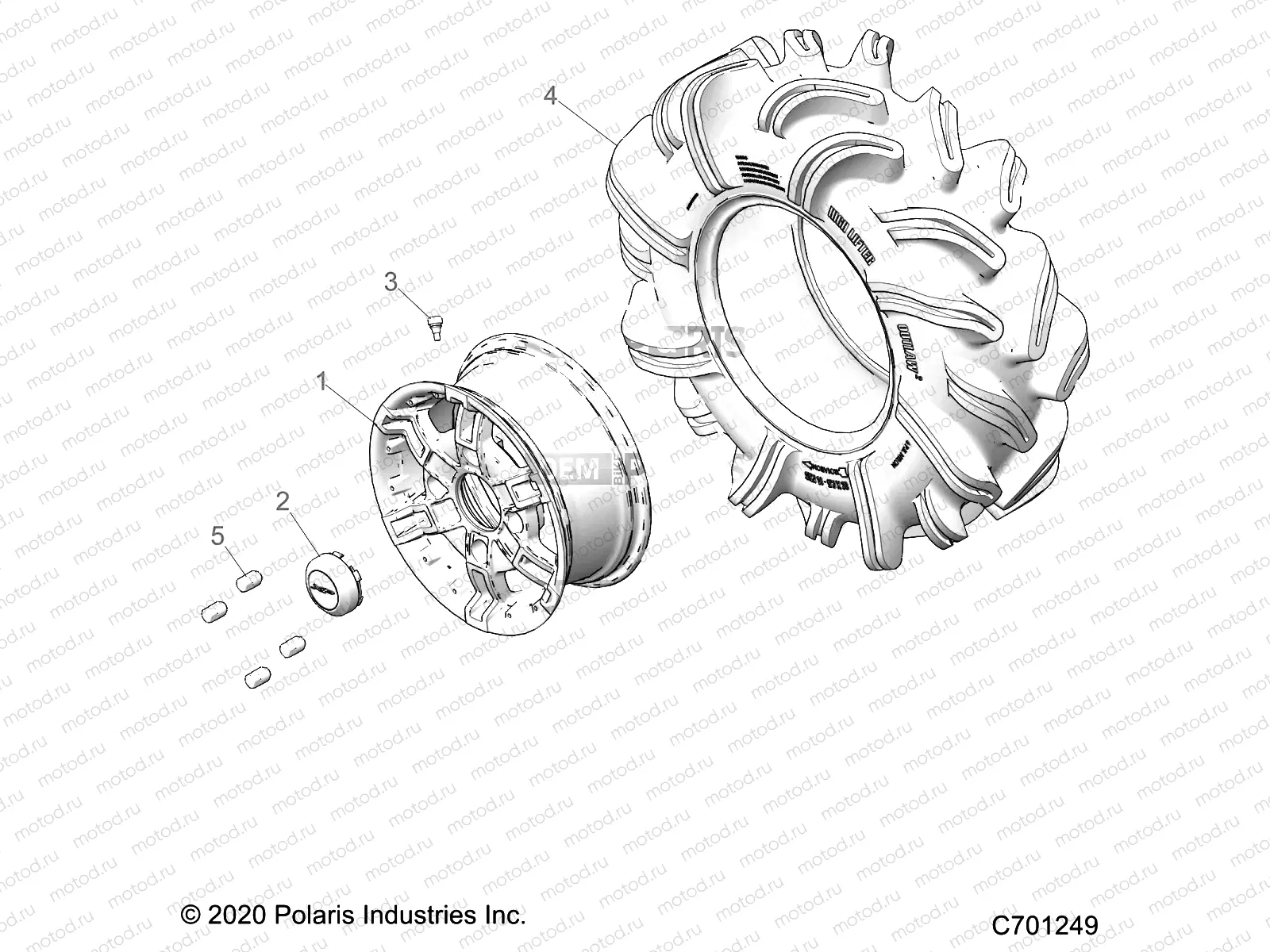 WHEELS | WHEELS, FRONT - R21RRM99AG (C701249)