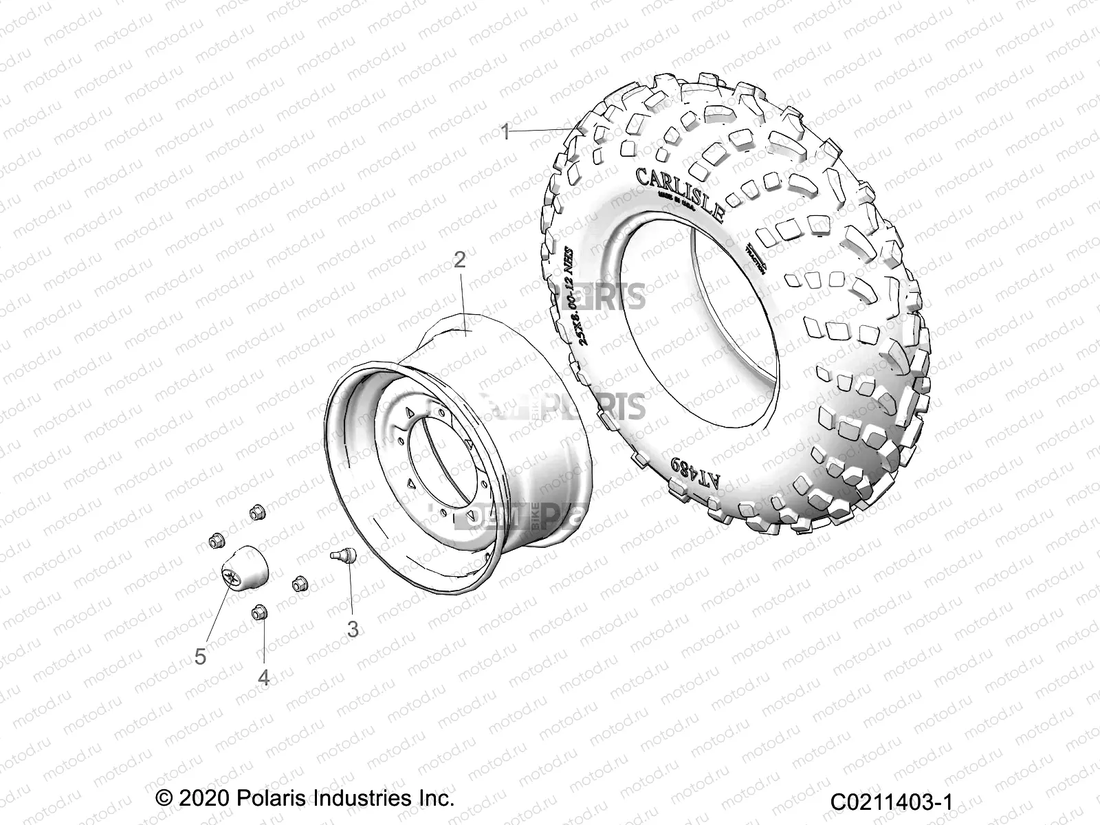 WHEELS | WHEELS, FRONT TIRE - A21SEA57A1/A3/A5/A7/A9 (C0211403-1)