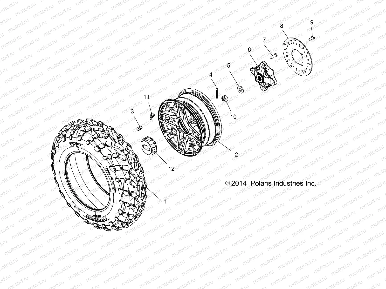 WHEELS | WHEELS, FRONT TIRE and BRAKE DISC - A15DAE57EK (49ATVWHEELFRT15ACEEU1)