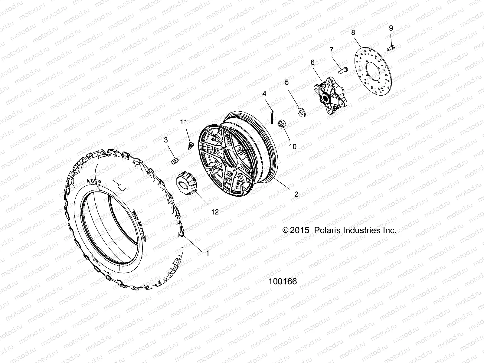 WHEELS | WHEELS, FRONT TIRE and BRAKE DISC - A16DAE57A9/AM (100166)
