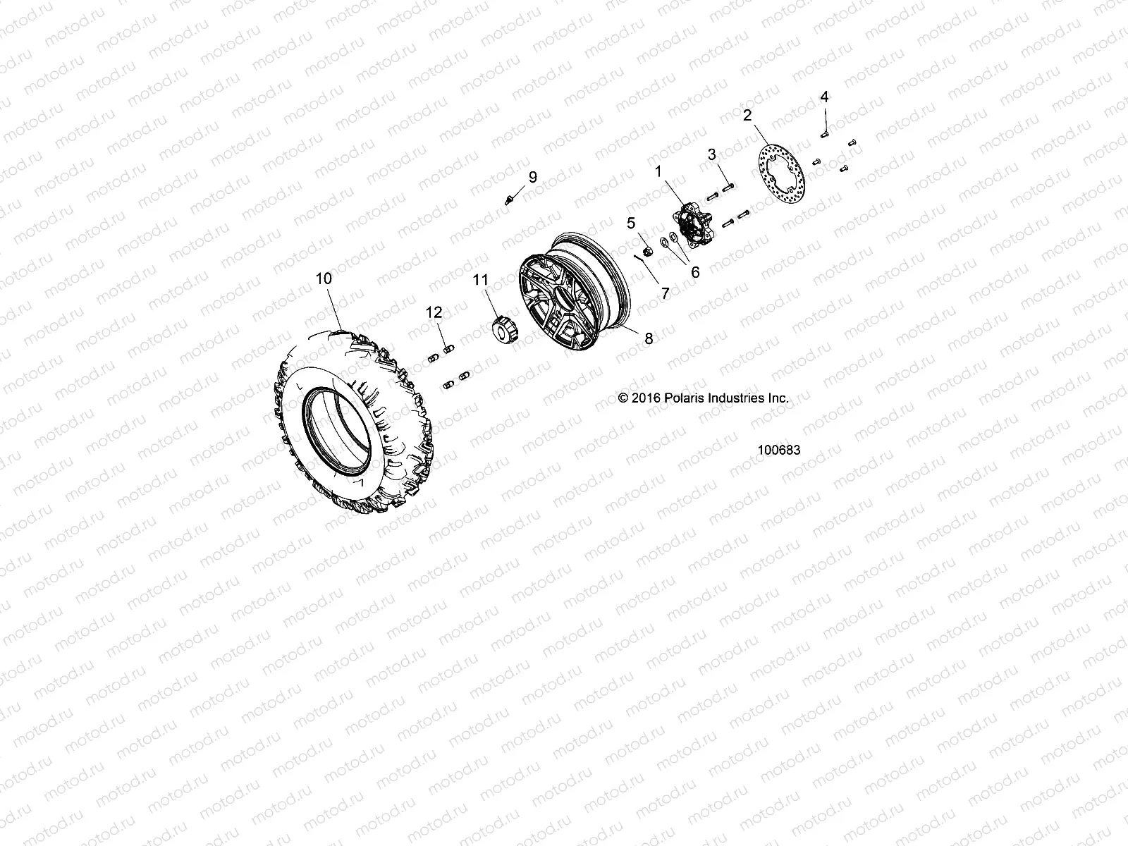 WHEELS | WHEELS, FRONT TIRE and BRAKE DISC - A17DAE57AM (100683)