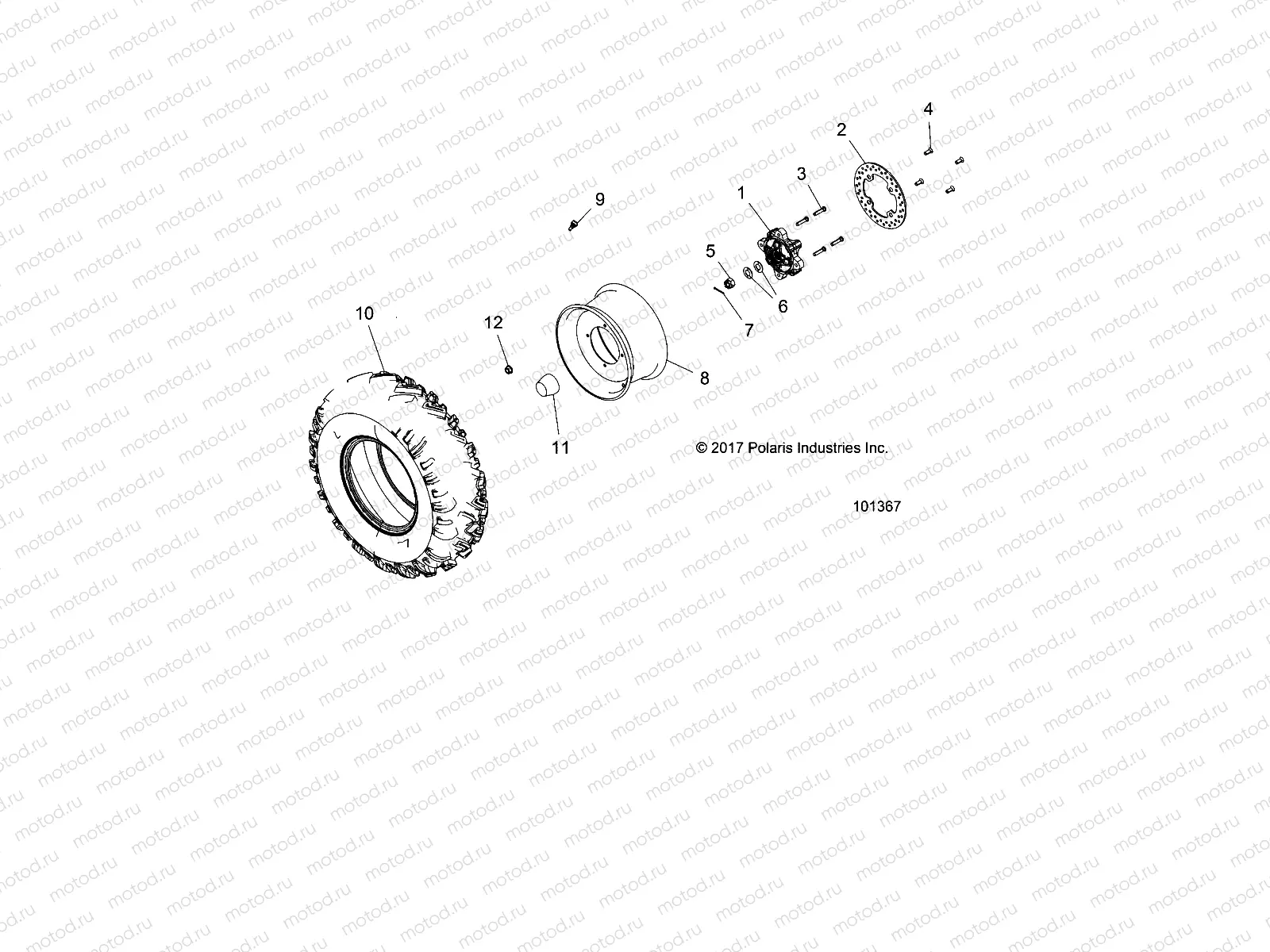 WHEELS | WHEELS, FRONT TIRE and BRAKE DISC - A18DAE57B2 (101367)