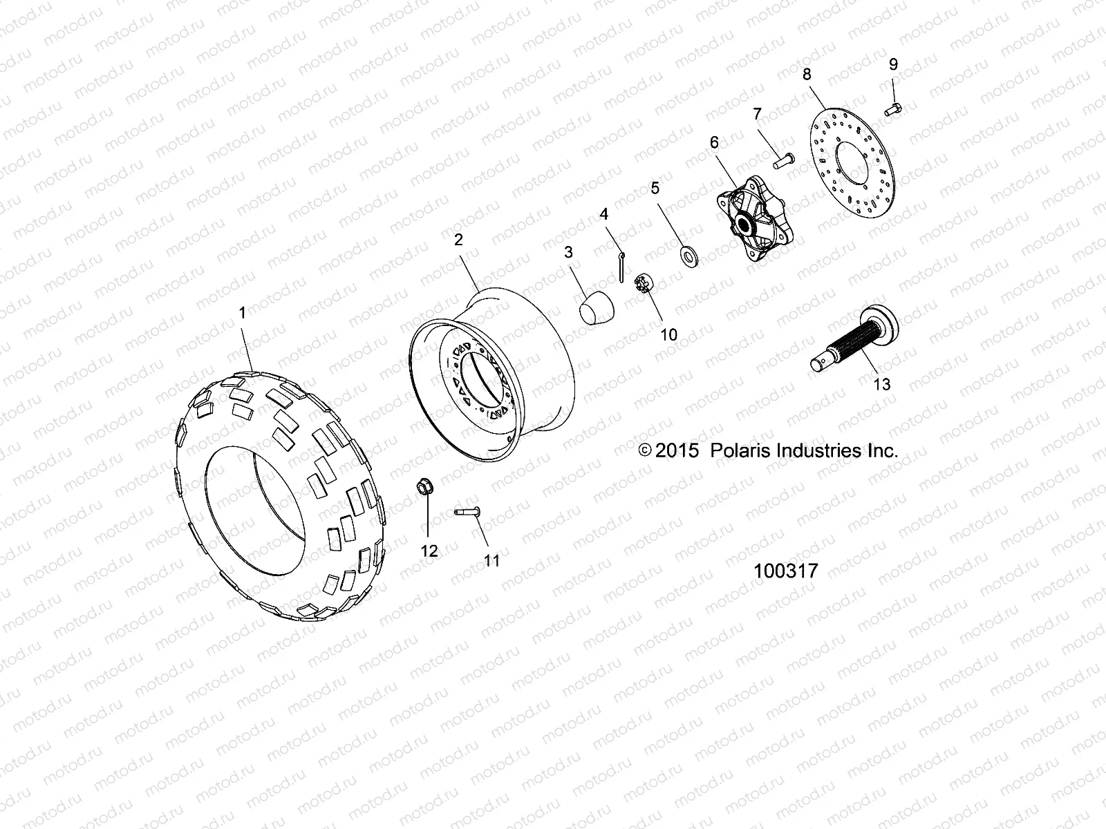 WHEELS | WHEELS, FRONT TIRE and BRAKE DISC - A18SAA50N5