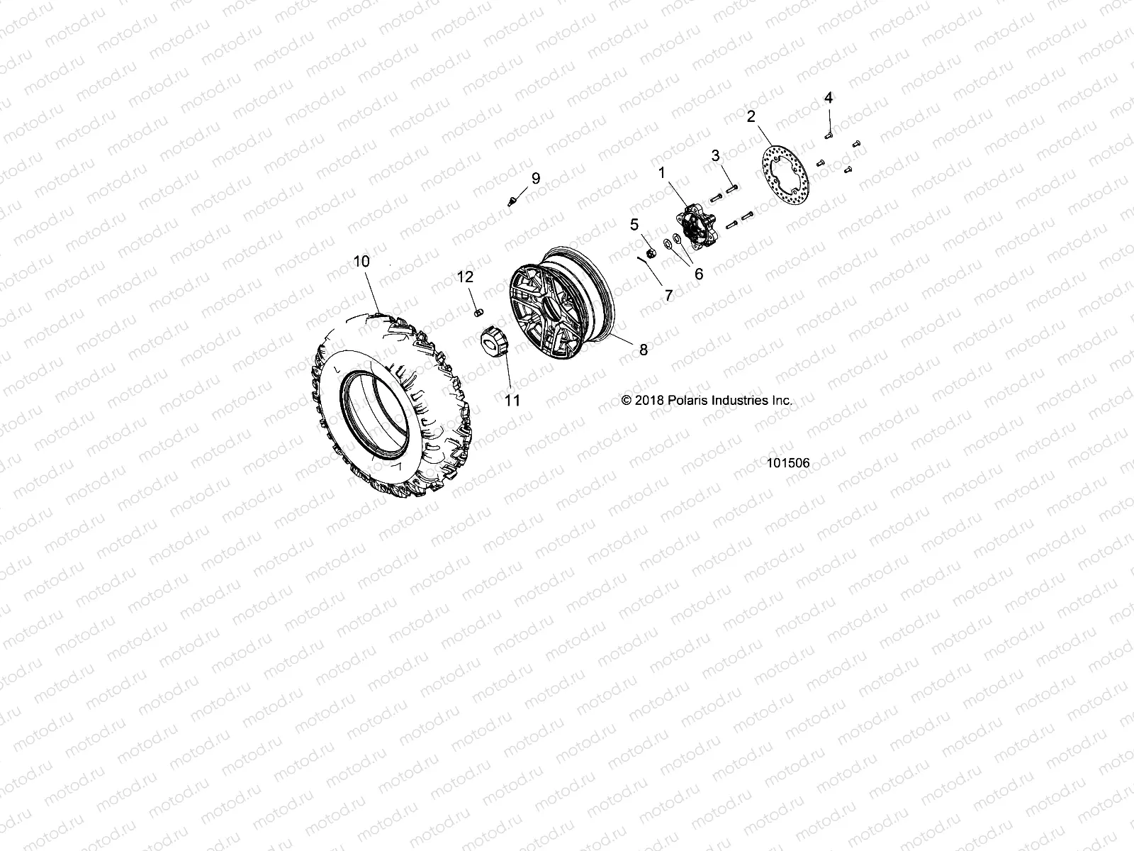 WHEELS | WHEELS, FRONT TIRE and BRAKE DISC - A19DAE57A4 (101506)