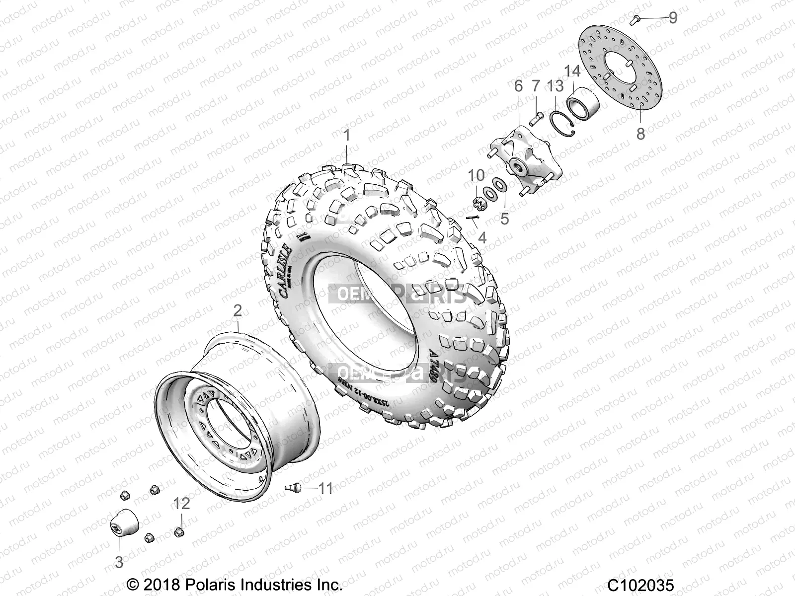 WHEELS | WHEELS, FRONT TIRE and BRAKE DISC - A19SDE57F1/SDA57F1 (C101936)