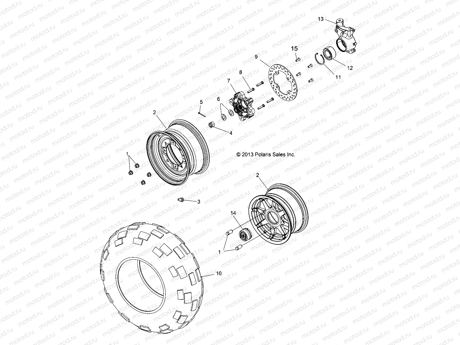 WHEELS | WHEELS, FRONT - Z14VH57AD/6EAI/6EAW (49RGRWHEELFRT14RZR570)