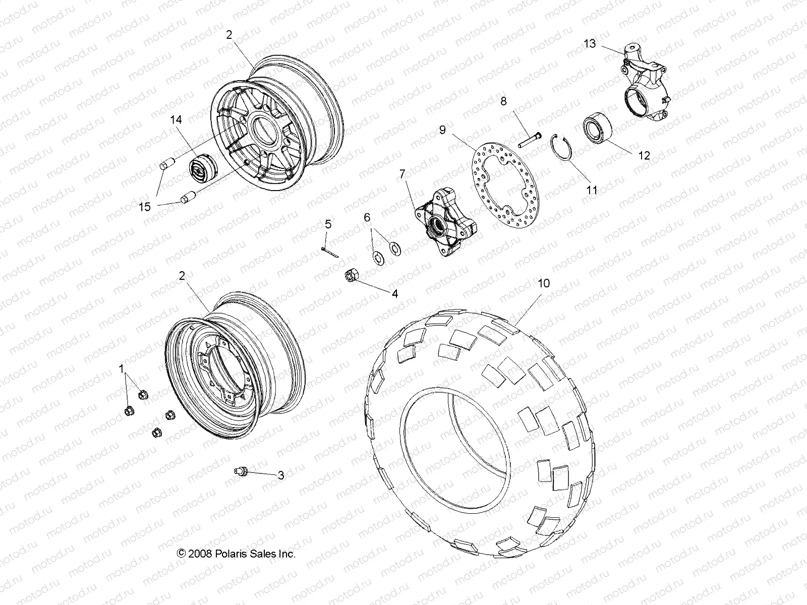 WHEELS | WHEELS, FRONT - Z14VH76AC/AD/EAI/EAK/EAJ/EAL/EAW (49RGRWHEELFRT09RZR)