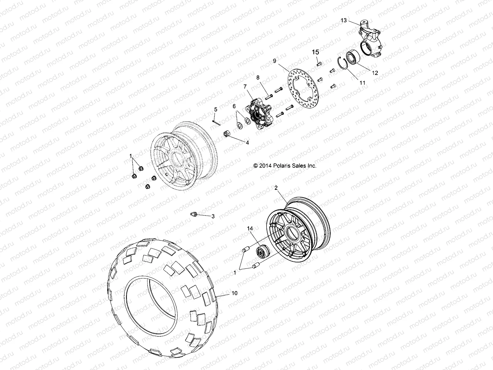 WHEELS | WHEELS, FRONT - Z15VHA57FJ (49RGRWHEELFRT15570EU)