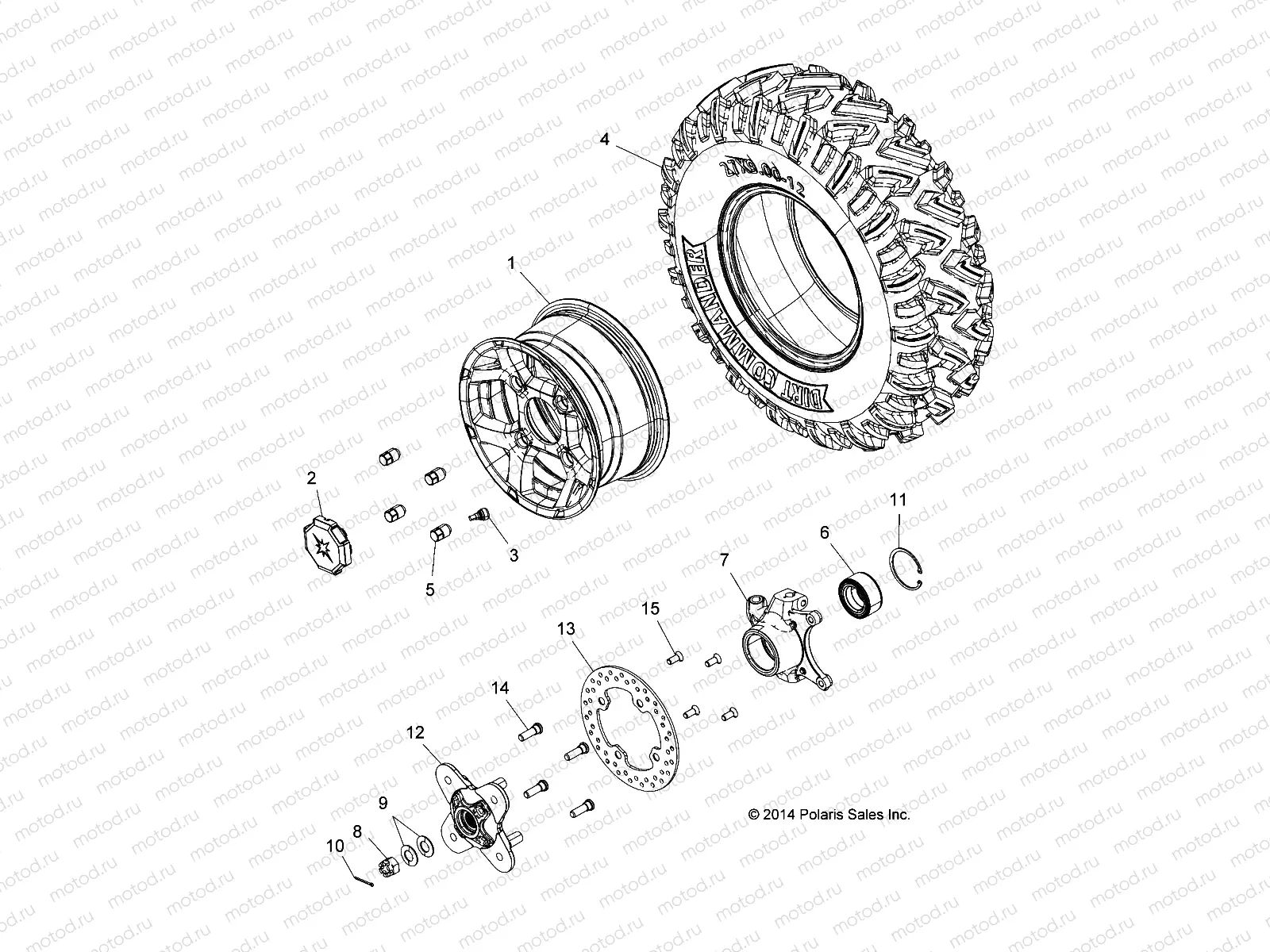 WHEELS | WHEELS, FRONT - Z16VCE87AB/AR/AE/AS (49RGRWHEELFRT15RZR900)