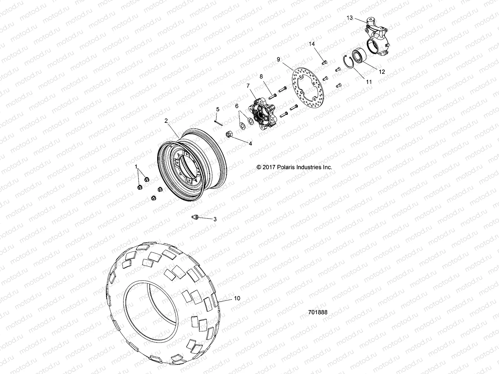 WHEELS | WHEELS, FRONT - Z18VHA57B2 (701888)