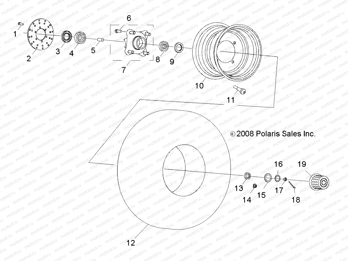 WHEELS | WHEELS, FRONT - Z19YAV17B2/B4/N2/N4 (49RGRWHEELFRT09RZR170)