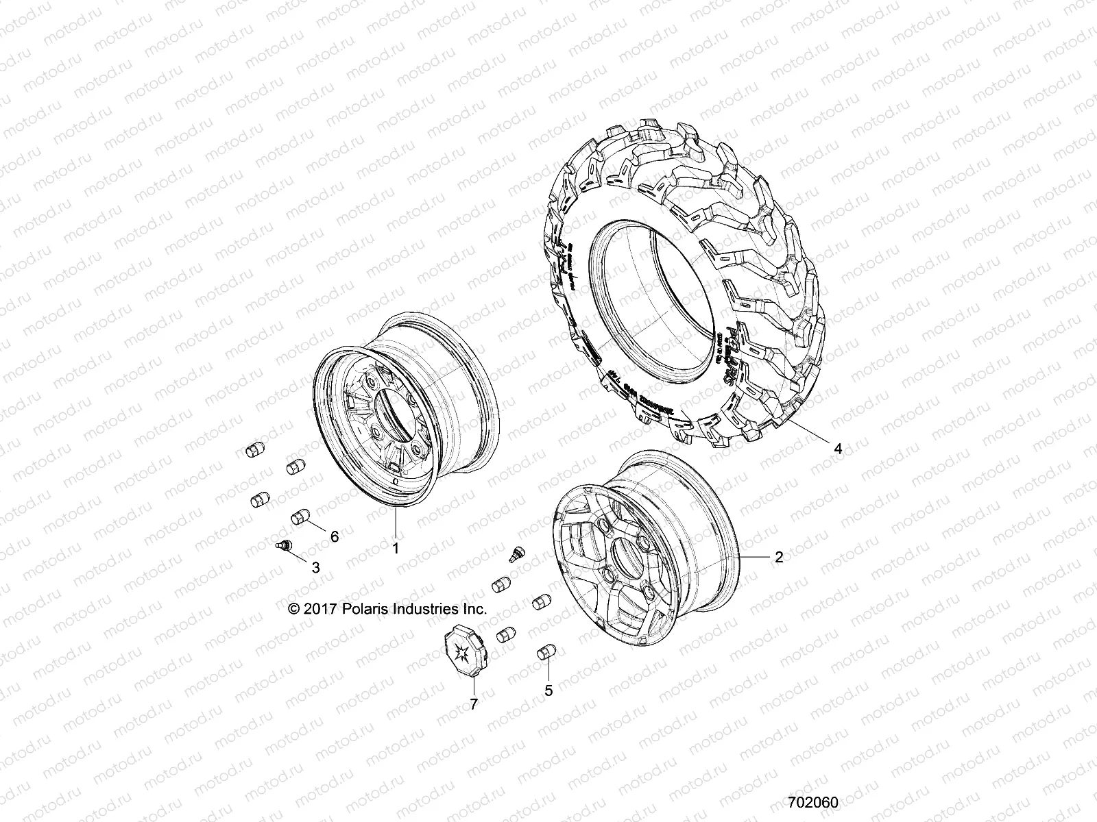 WHEELS | WHEELS, FRONT - Z20A5A87B2/E87BP/BK/BX (702060)