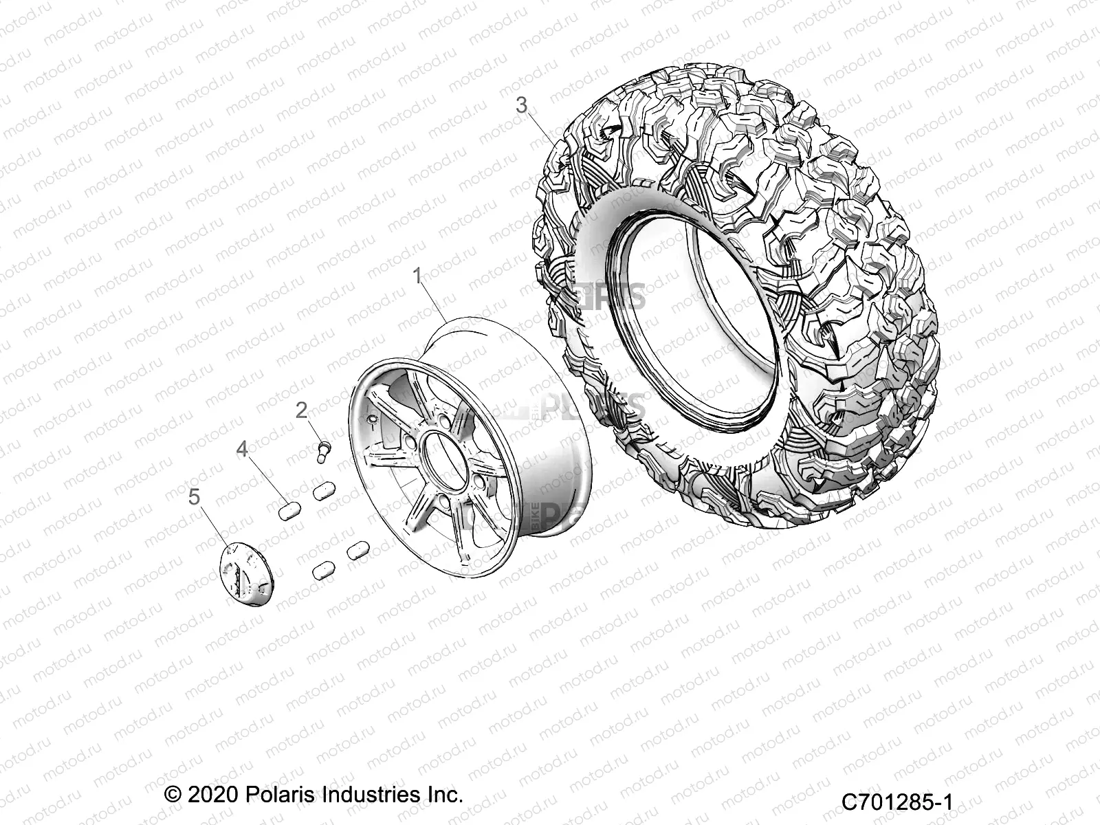 WHEELS | WHEELS, FRONT - Z21RAU92AN/BN (C701285-1)