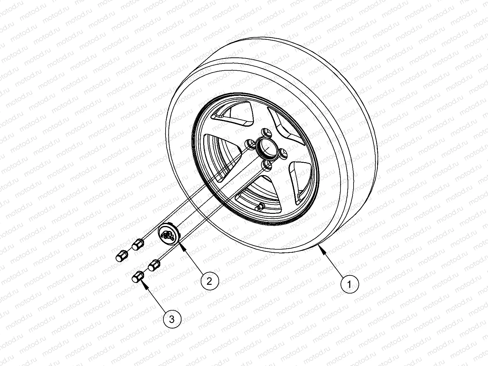 WHEELS | WHEELS, OPTIONS, WHEEL, 14 INCH POLISHED ALUMINUM 4 BOLT - L12G4/L12G4S/L12G2L (49GEMOPTIONS11WHEELE4)