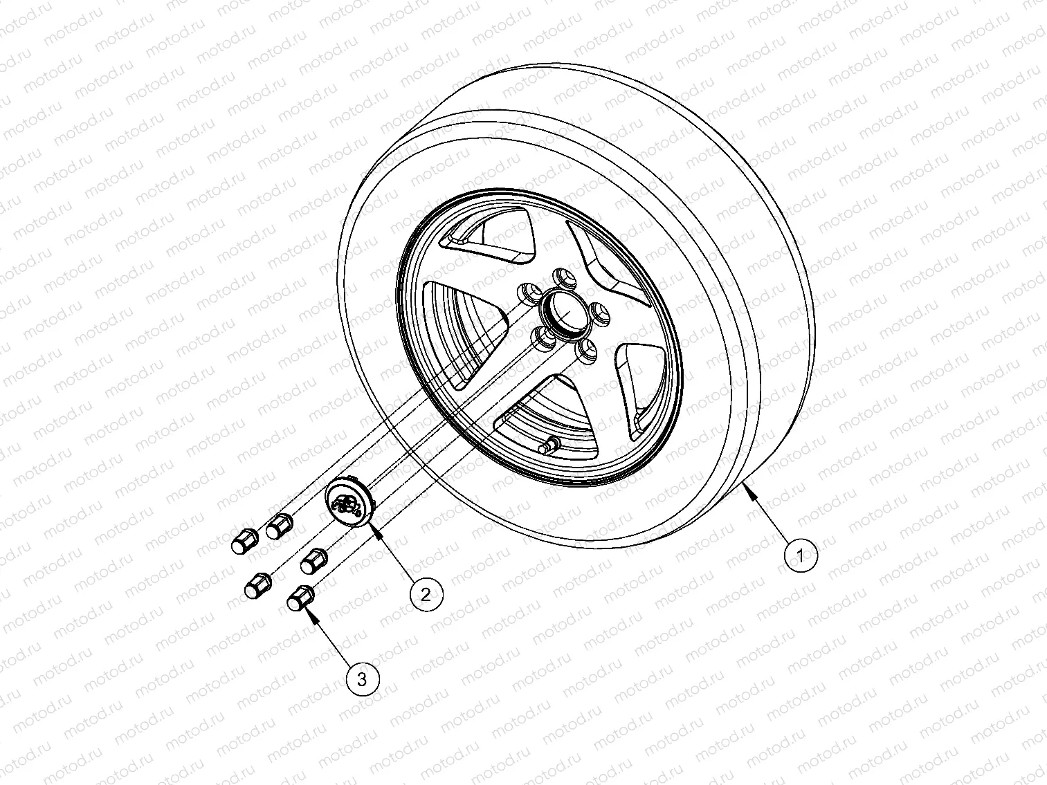 WHEELS | WHEELS, OPTIONS, WHEEL, 14 INCH POLISHED ALUMINUM 5 BOLT - L12G6A/L12G6S/L12G2D (49GEMOPTIONS11WHEEL)