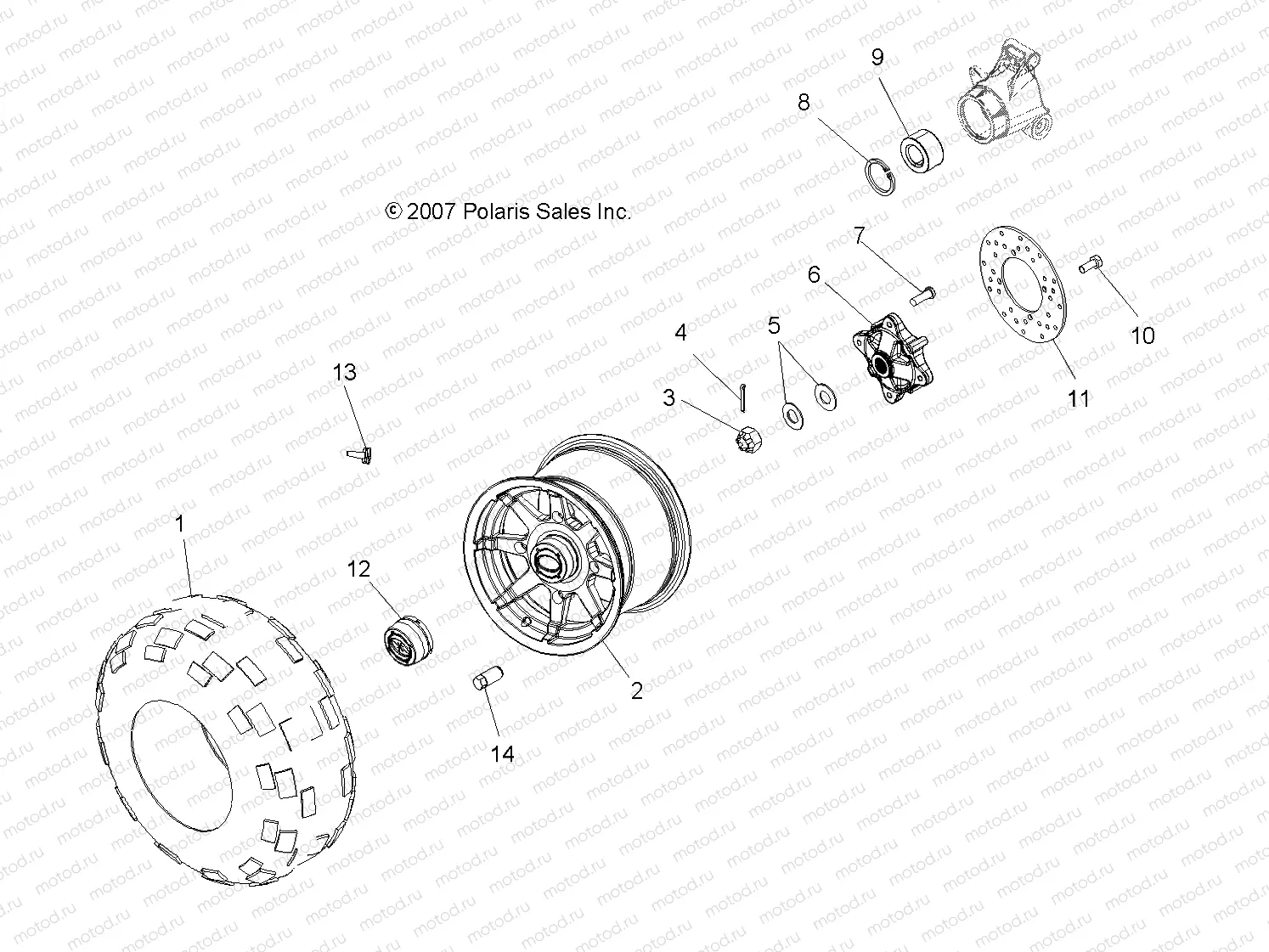 WHEELS | WHEELS, REAR - A08DN76FC (49ATVWHEELREAR08SPTRG800)