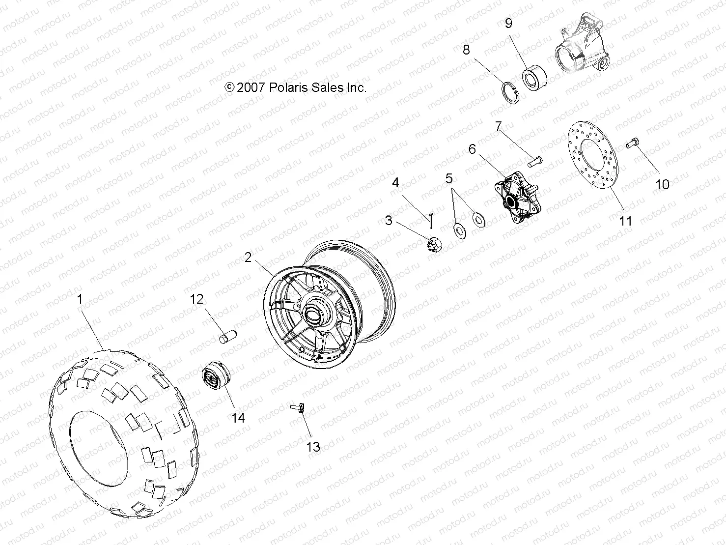 WHEELS | WHEELS, REAR - A09DN50EA (49ATVWHEELREAR08SPTRG500QD)