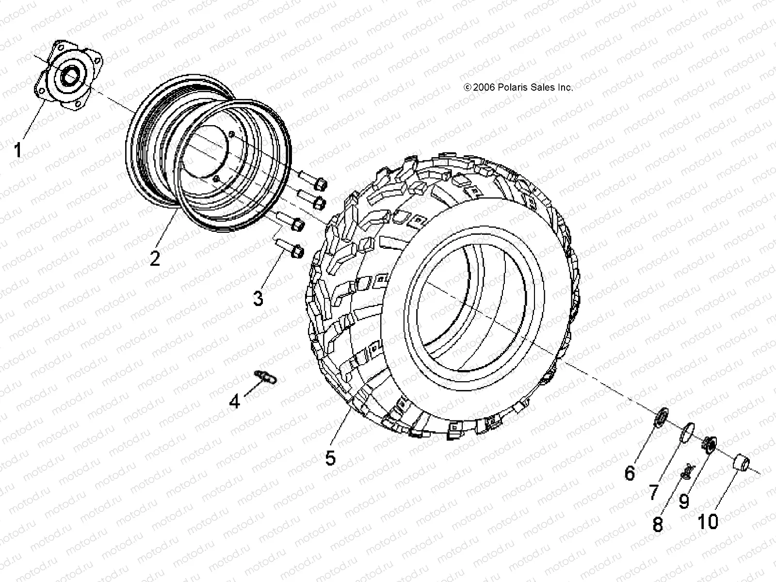 WHEELS | WHEELS, REAR - A12FA09AA (49ATVWHEELREAR07SPRT90)
