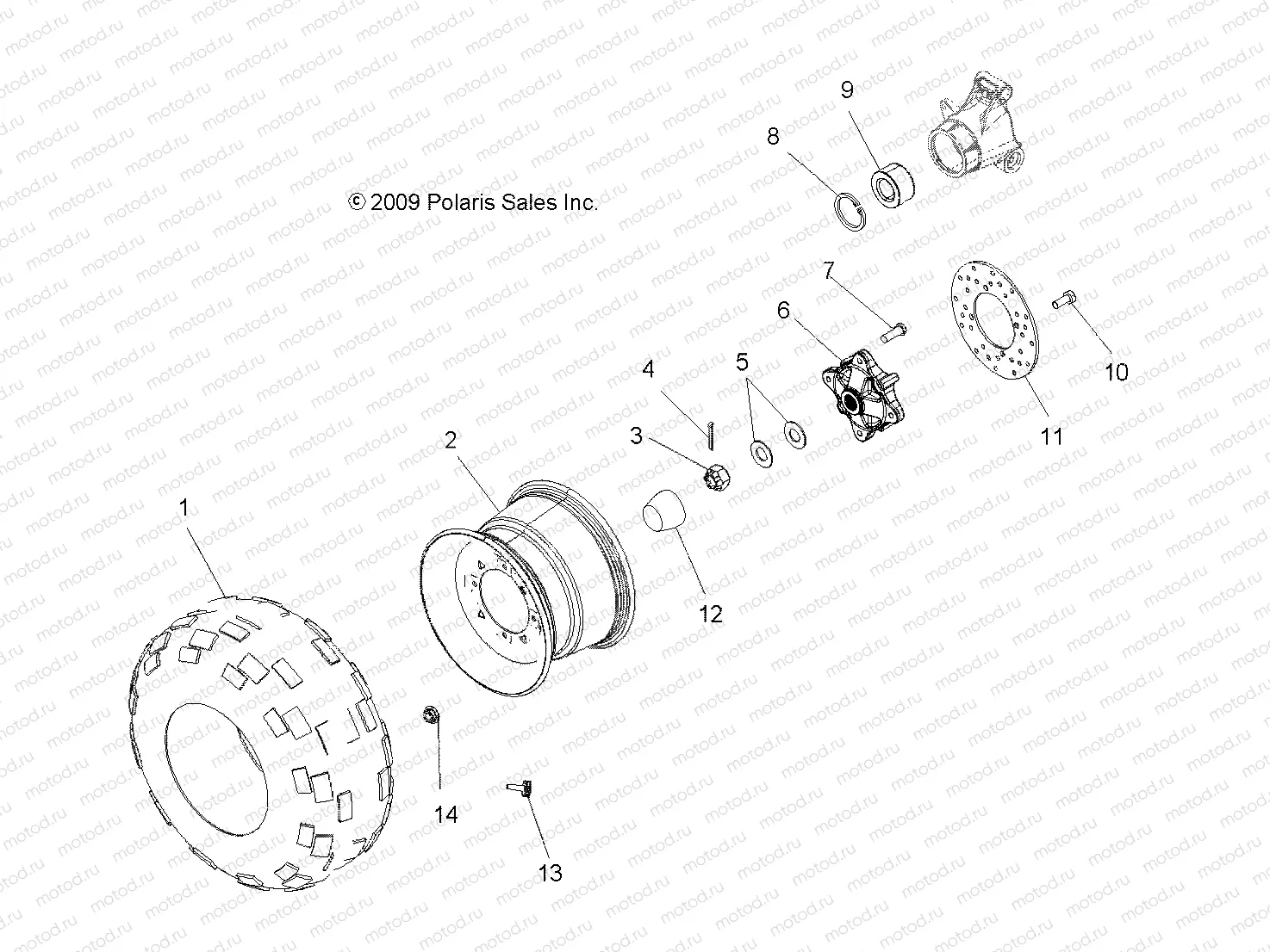 WHEELS | WHEELS, REAR - A13DH50AX/AZ (49ATVWHEELREAR10SP500TRG)