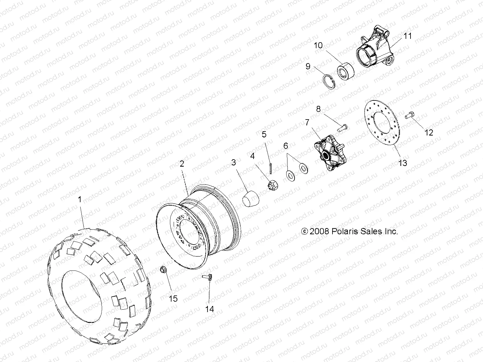 WHEELS | WHEELS, REAR - A14CF76AA (49ATVWHEELREAR096X6)