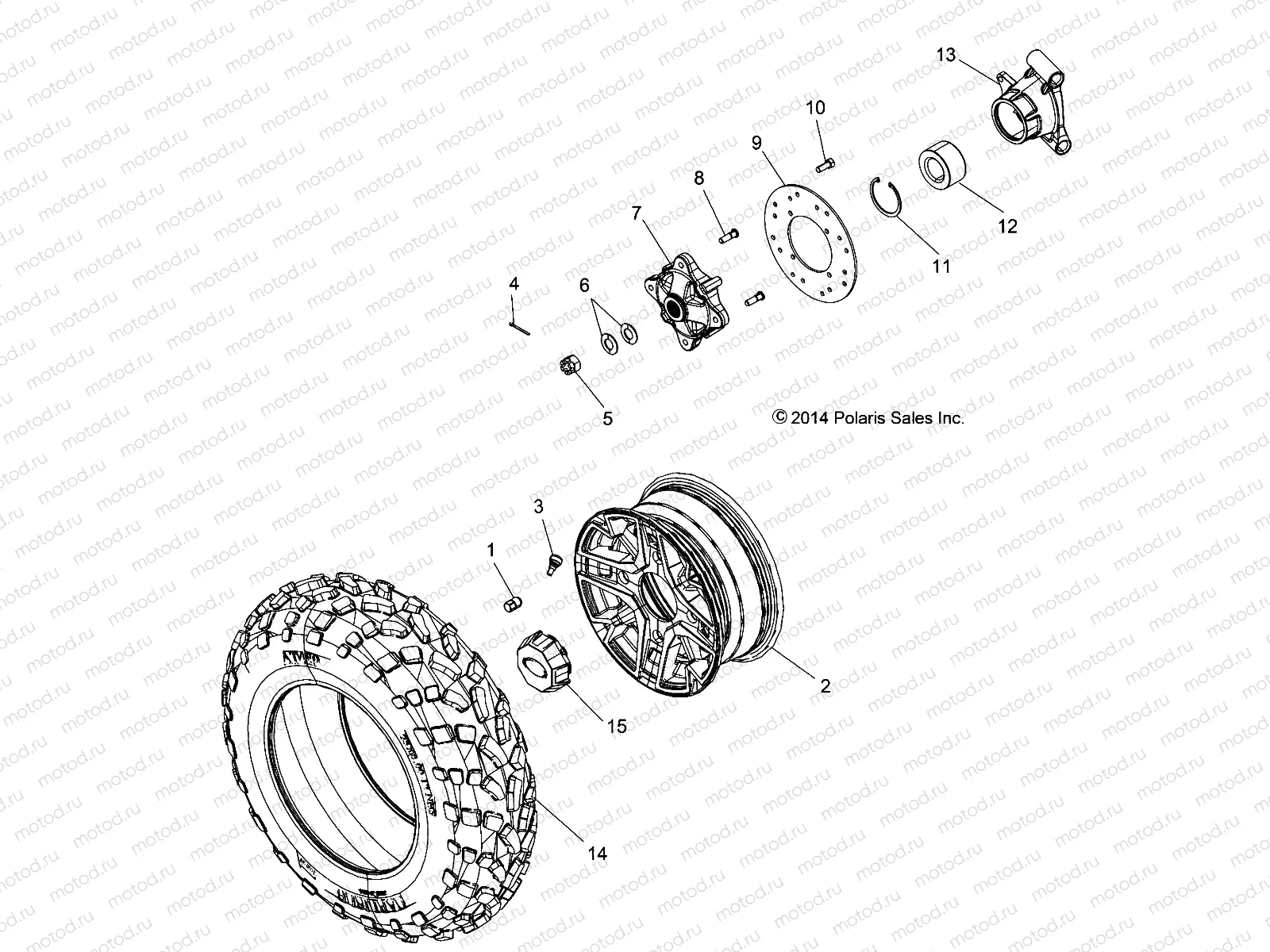WHEELS | WHEELS, REAR - A15DAE57EK (49ATVWHEELRR15ACEEU1)