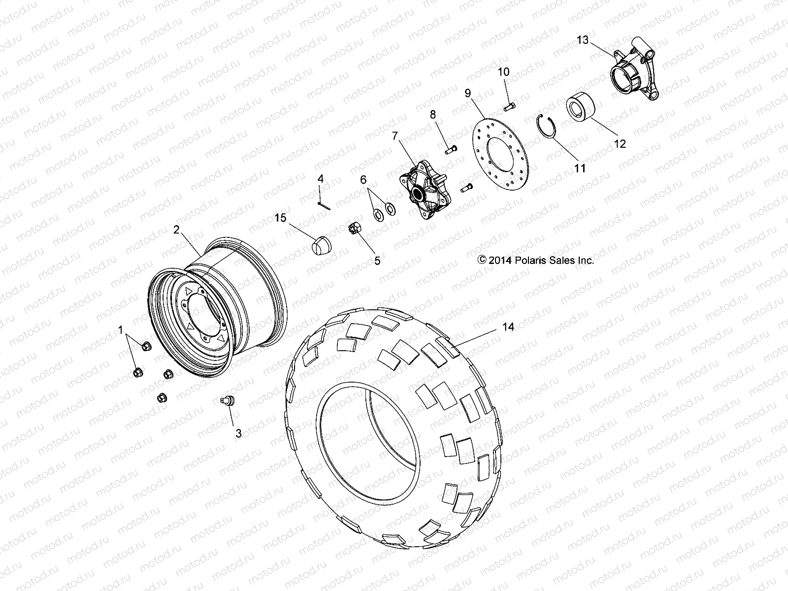 WHEELS | WHEELS, REAR - A19DAE57D5 (49ATVWHEELRR14SP325)